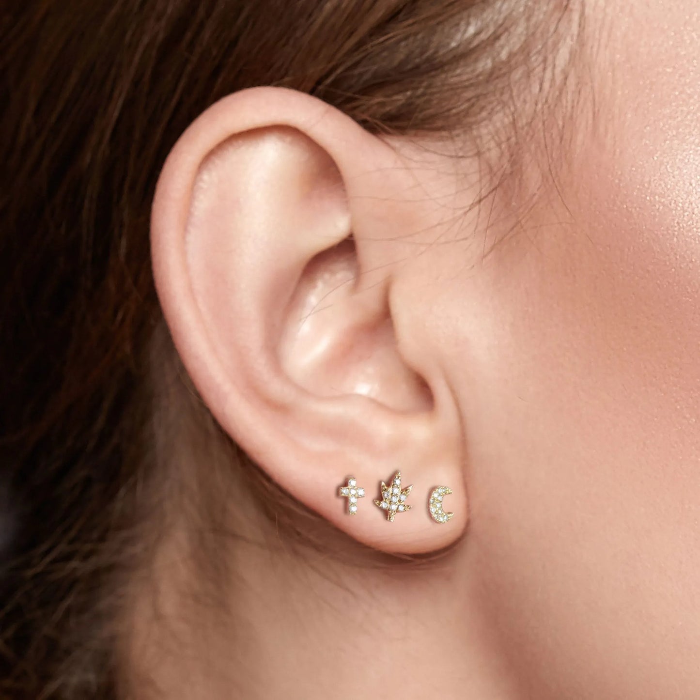Ohrstecker "Fleur de Lys" 18K Gold