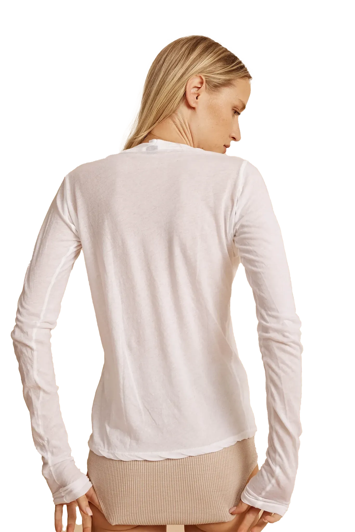 Longsleeve Ally in White