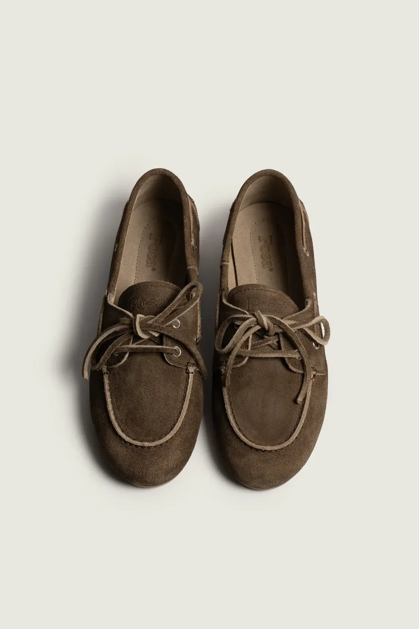 Boat Loafer Brushed Suede in Dark Brown