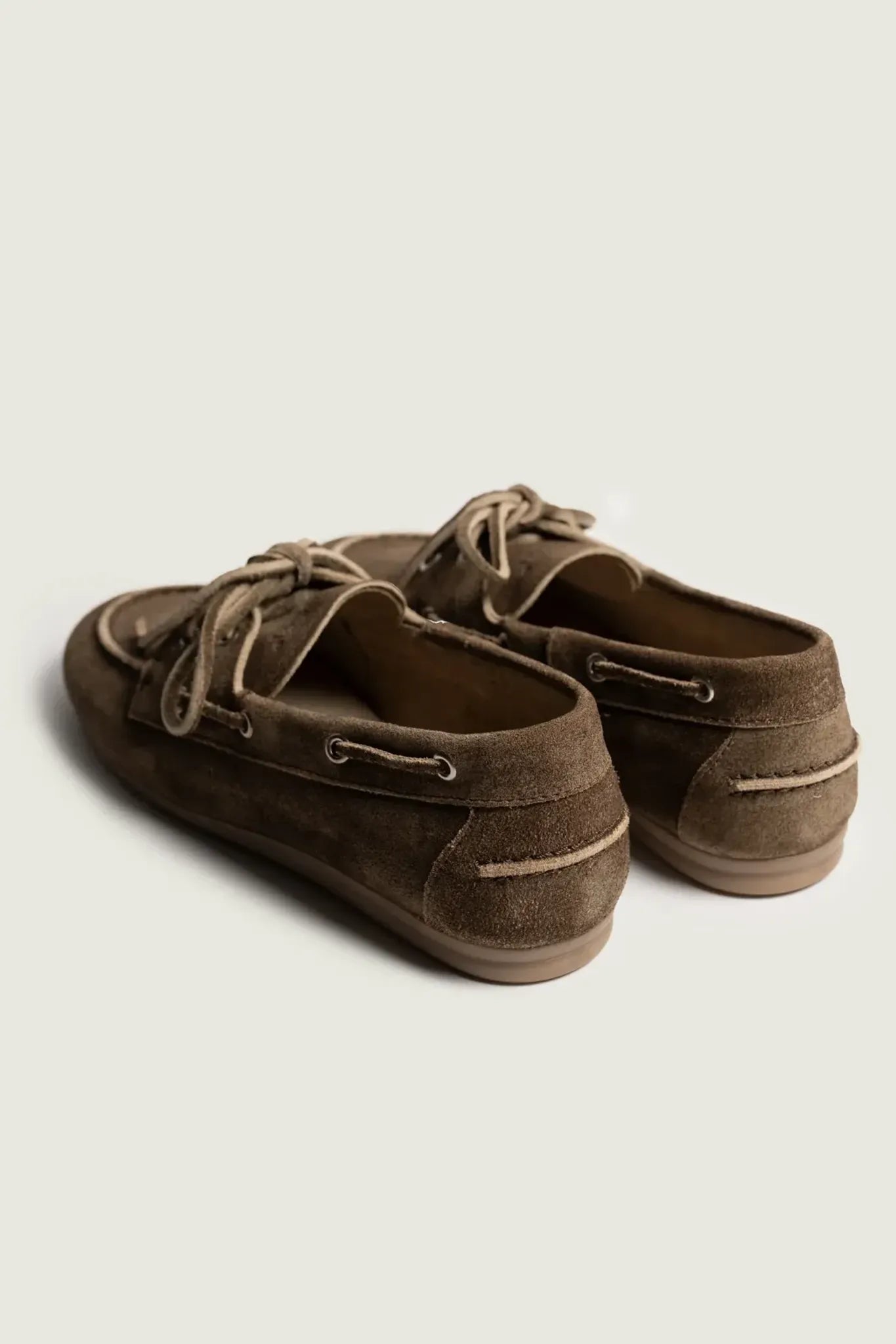 Boat Loafer Brushed Suede in Dark Brown