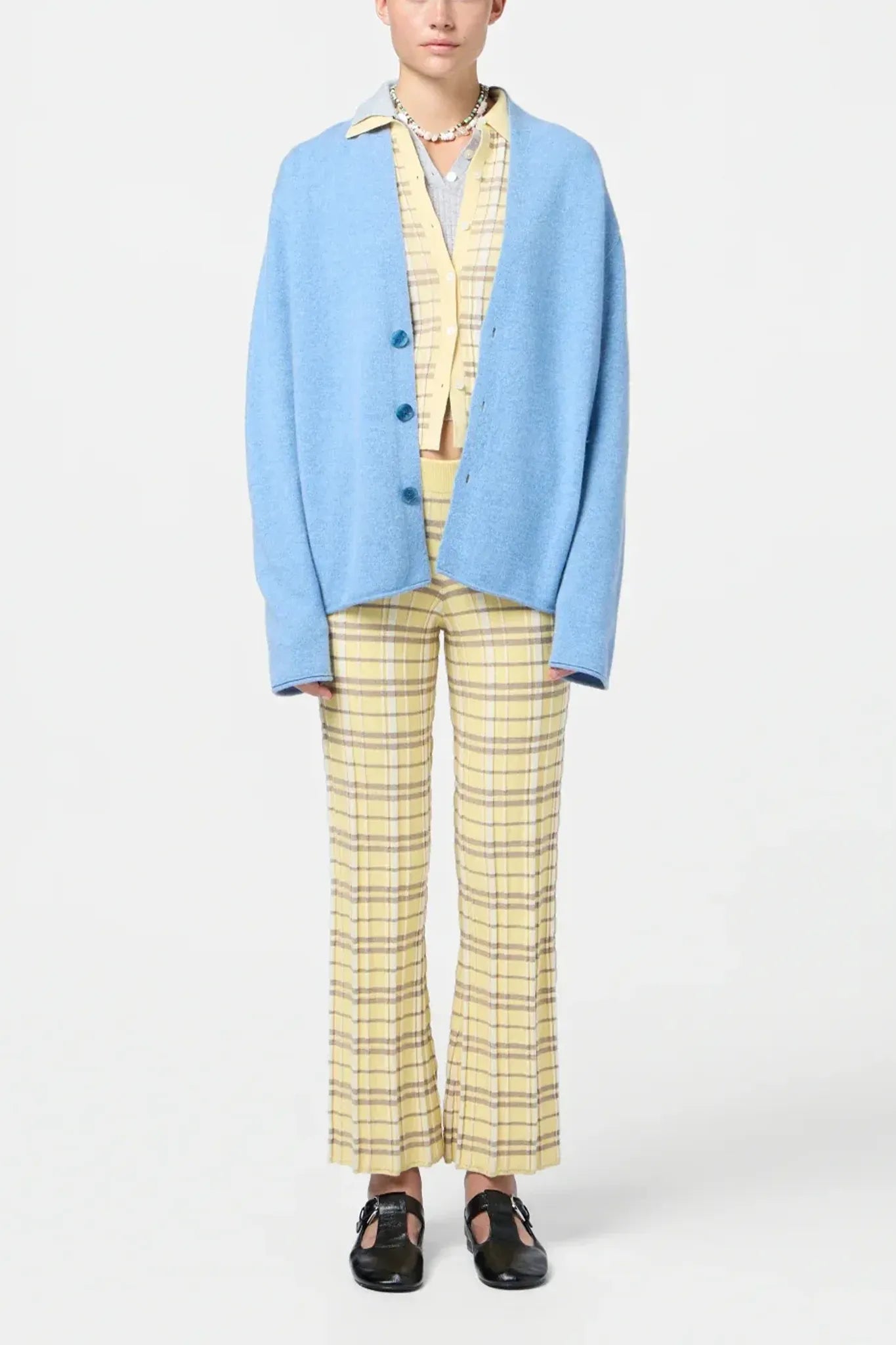 Strickjacke Everywear in Heather Blue