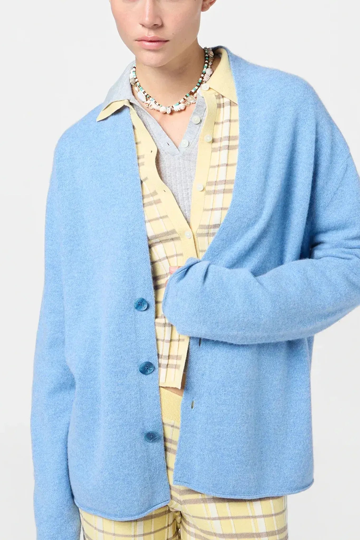 Strickjacke Everywear in Heather Blue
