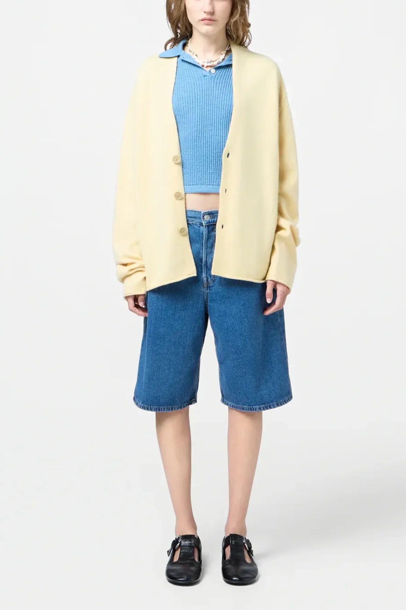 Strickjacke Everywear in Butter