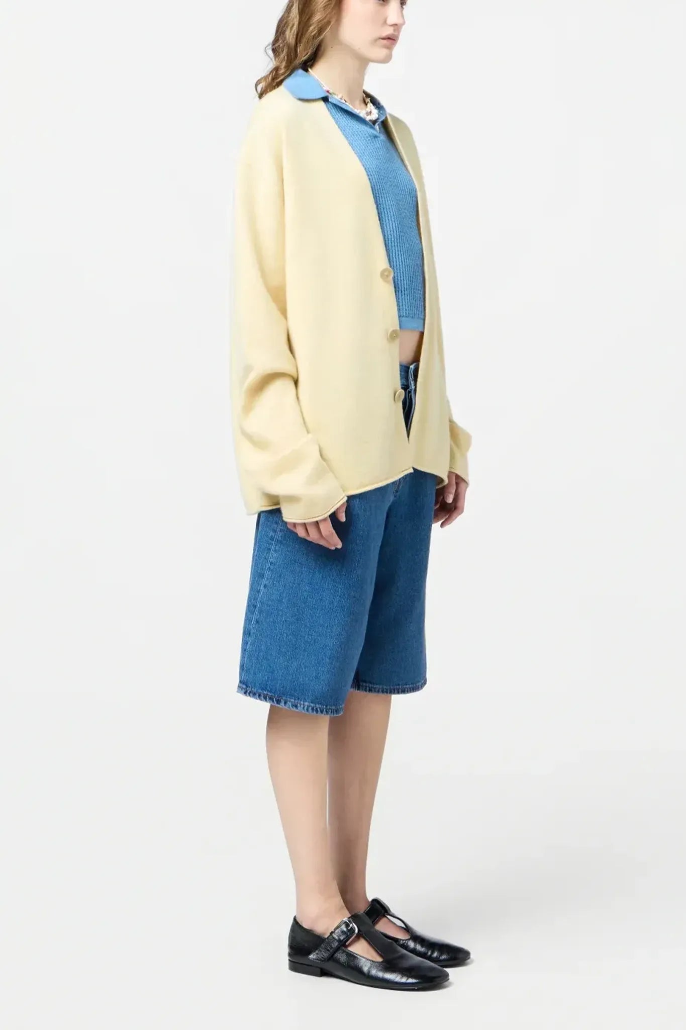 Strickjacke Everywear in Butter