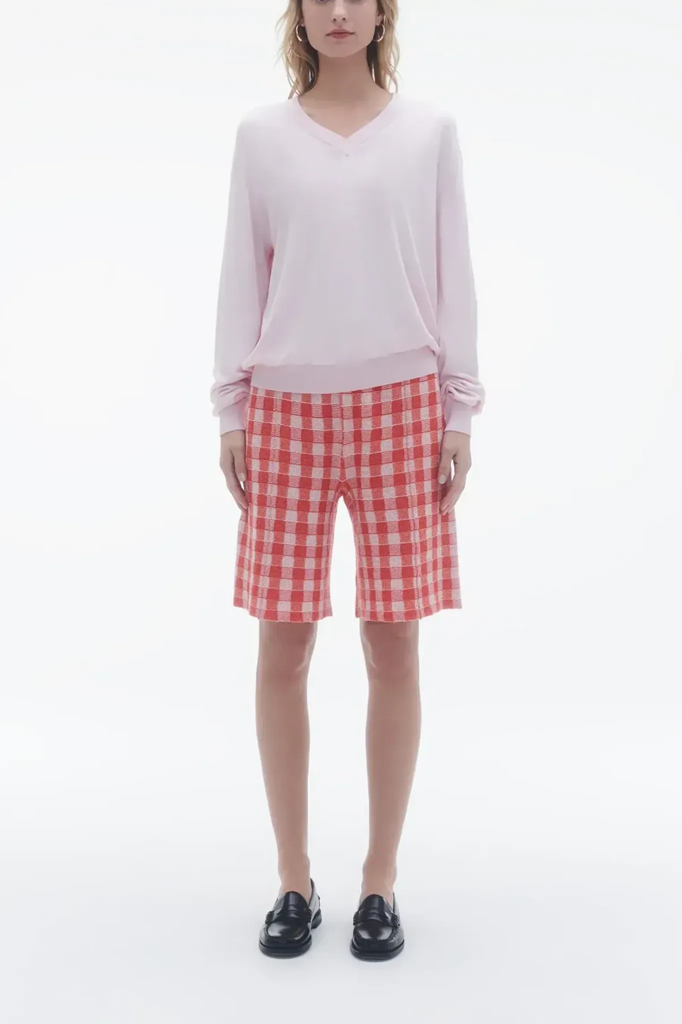 Pullover The V in Powder Pink