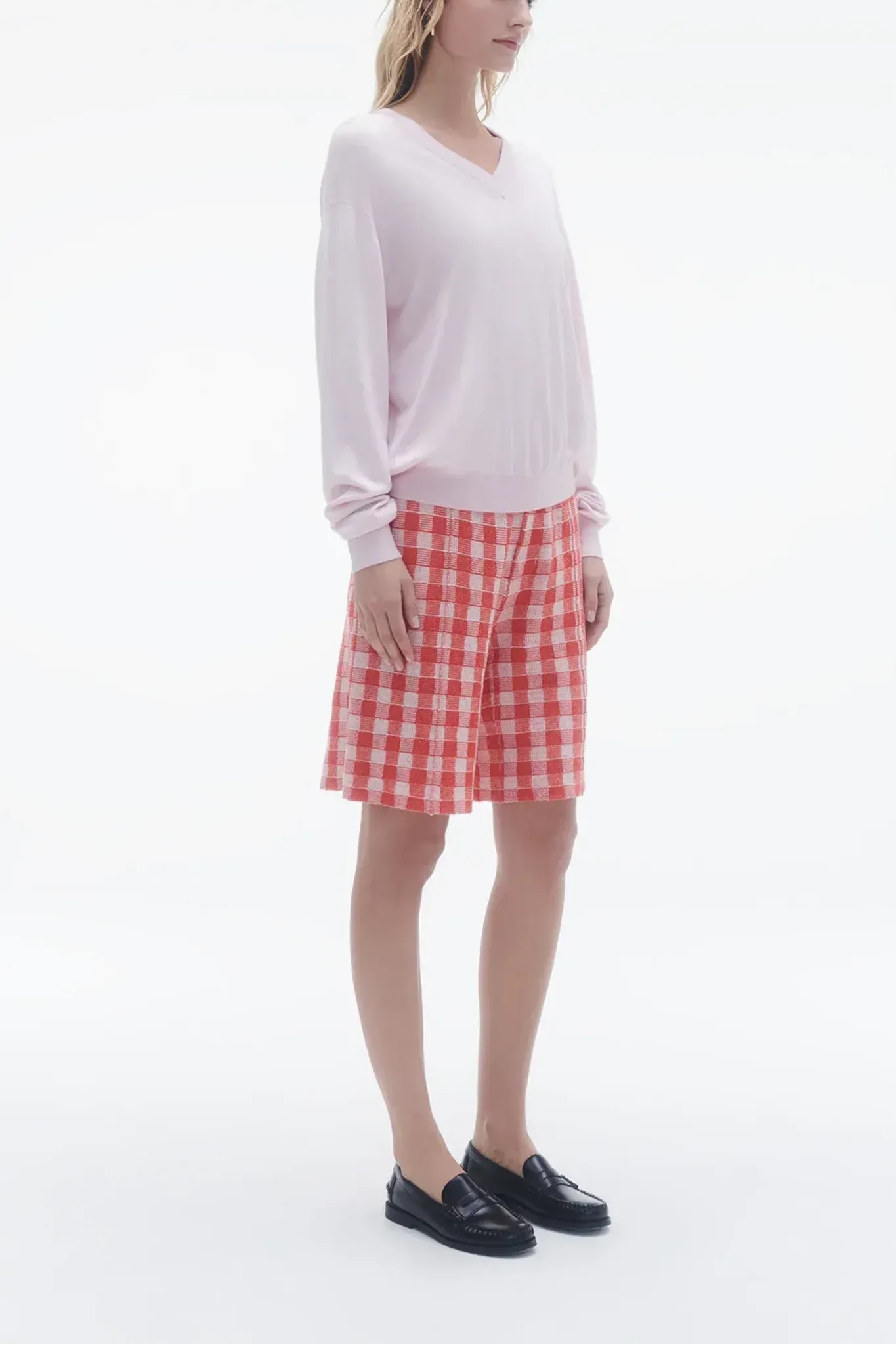 Pullover The V in Powder Pink