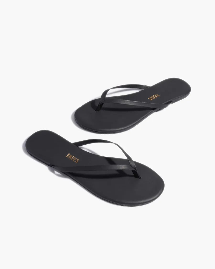Flip-Flops Lily Solids in Washed Black