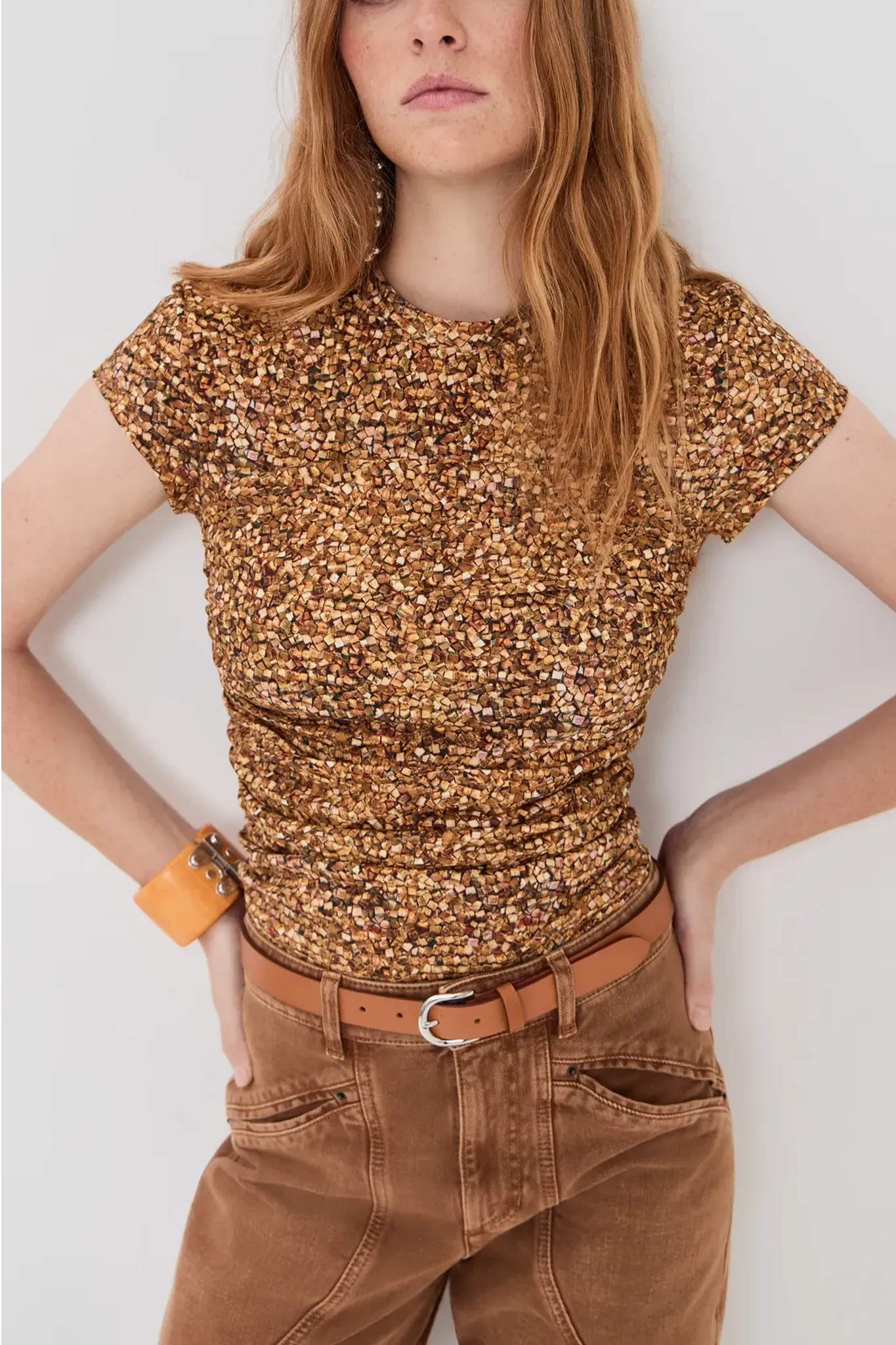 T-Shirt Maelie in Ochre