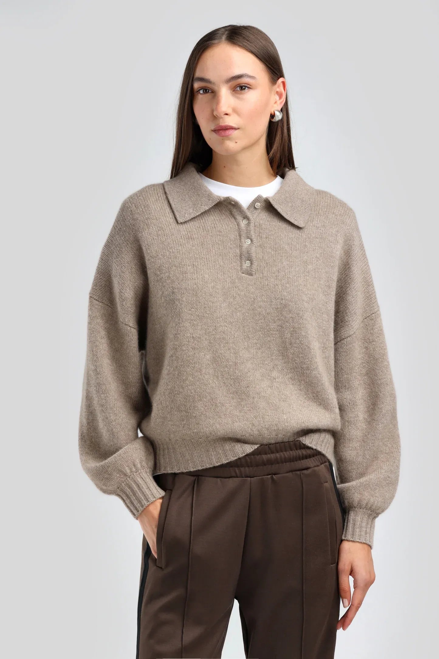 Pullover Nia in Warm Taupe