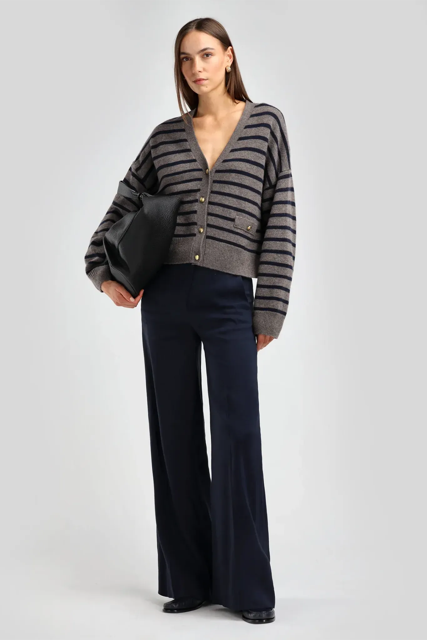 Cardigan Ramatuelle in Nougat-Navy