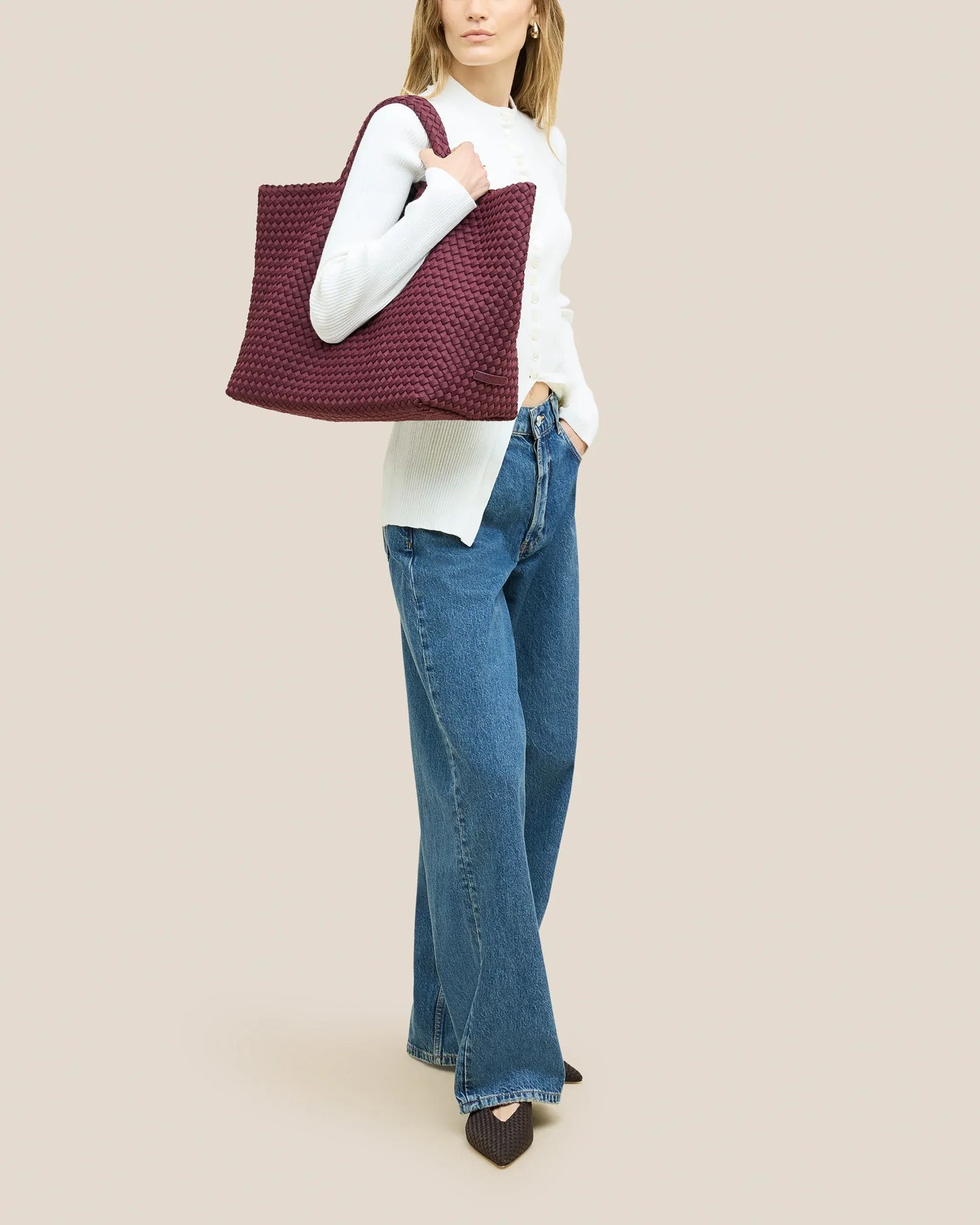 Handtasche St Barths Large Tote in Bordeaux
