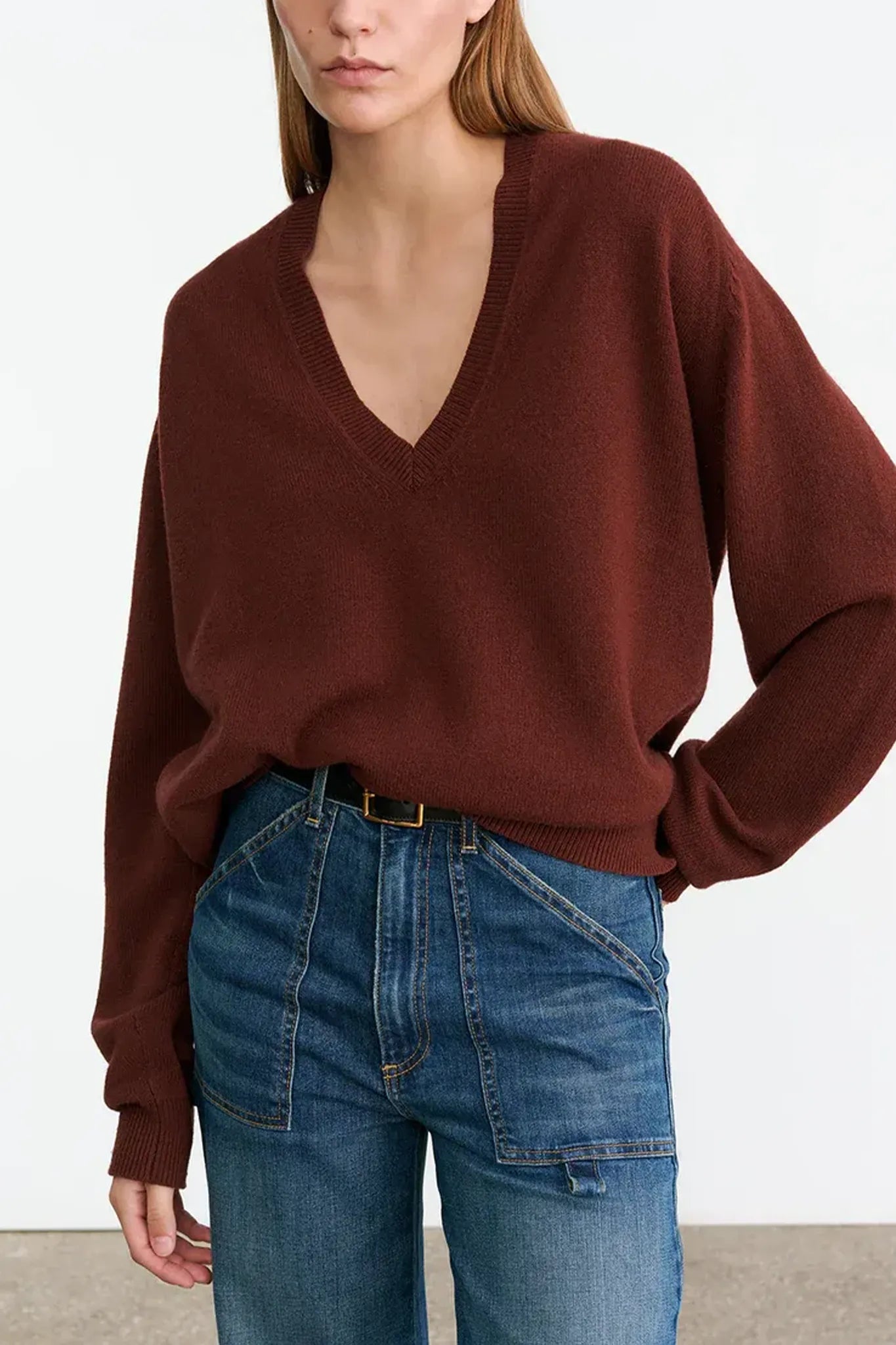 Pullover Feron in Dark Rust