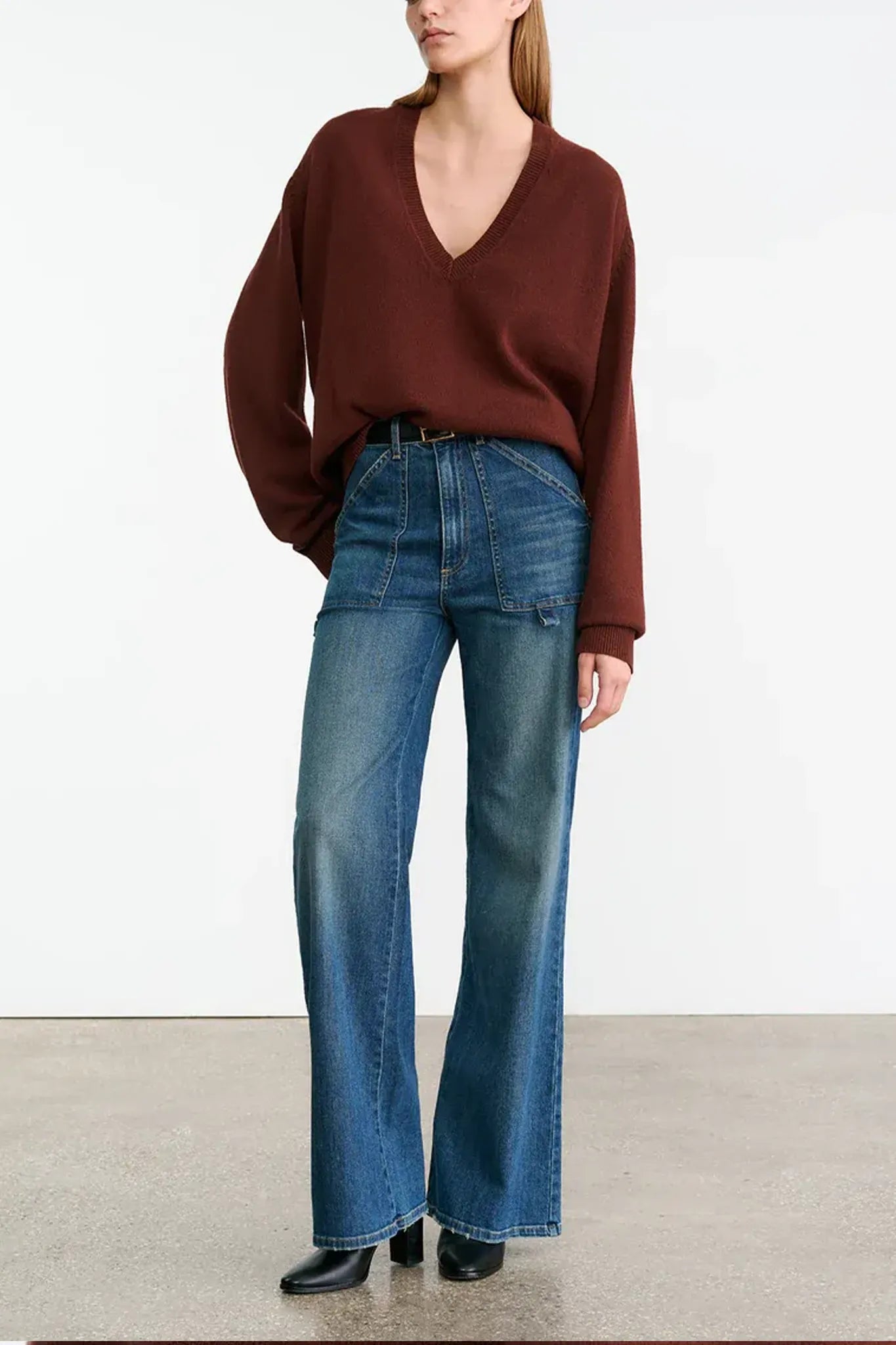 Pullover Feron in Dark Rust