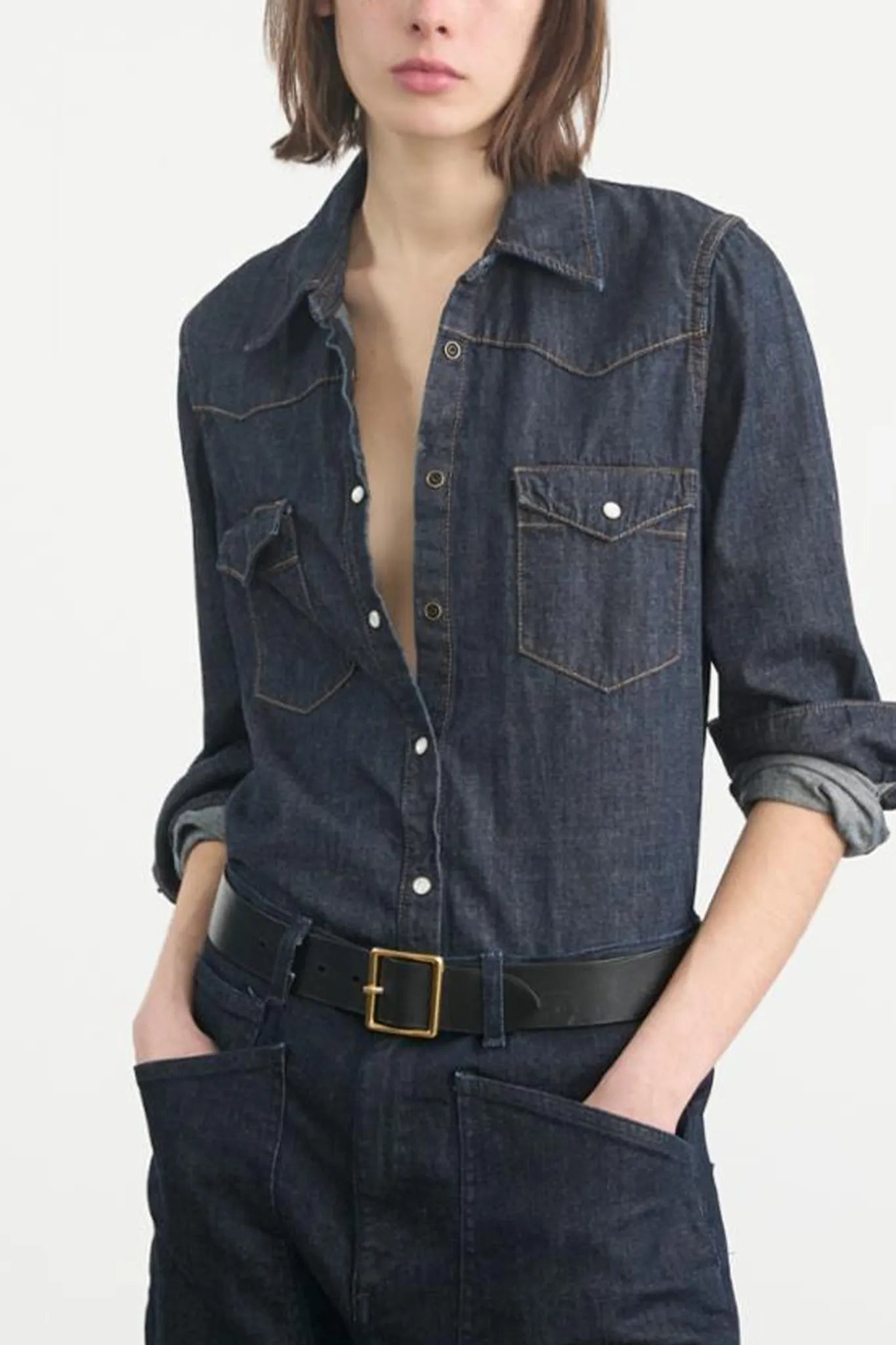 Jeanshemd Travis in Indigo Rinse