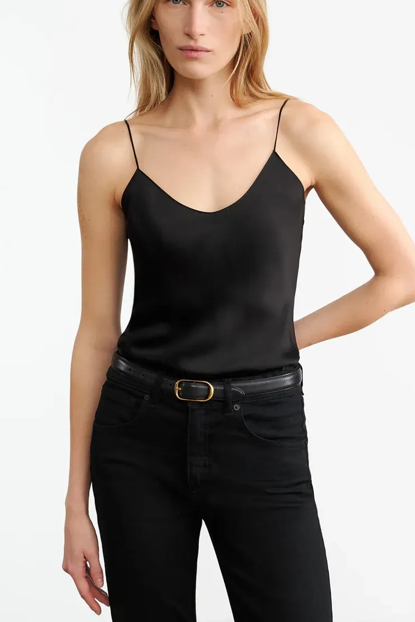 Top Isabella Cami Silk in Black