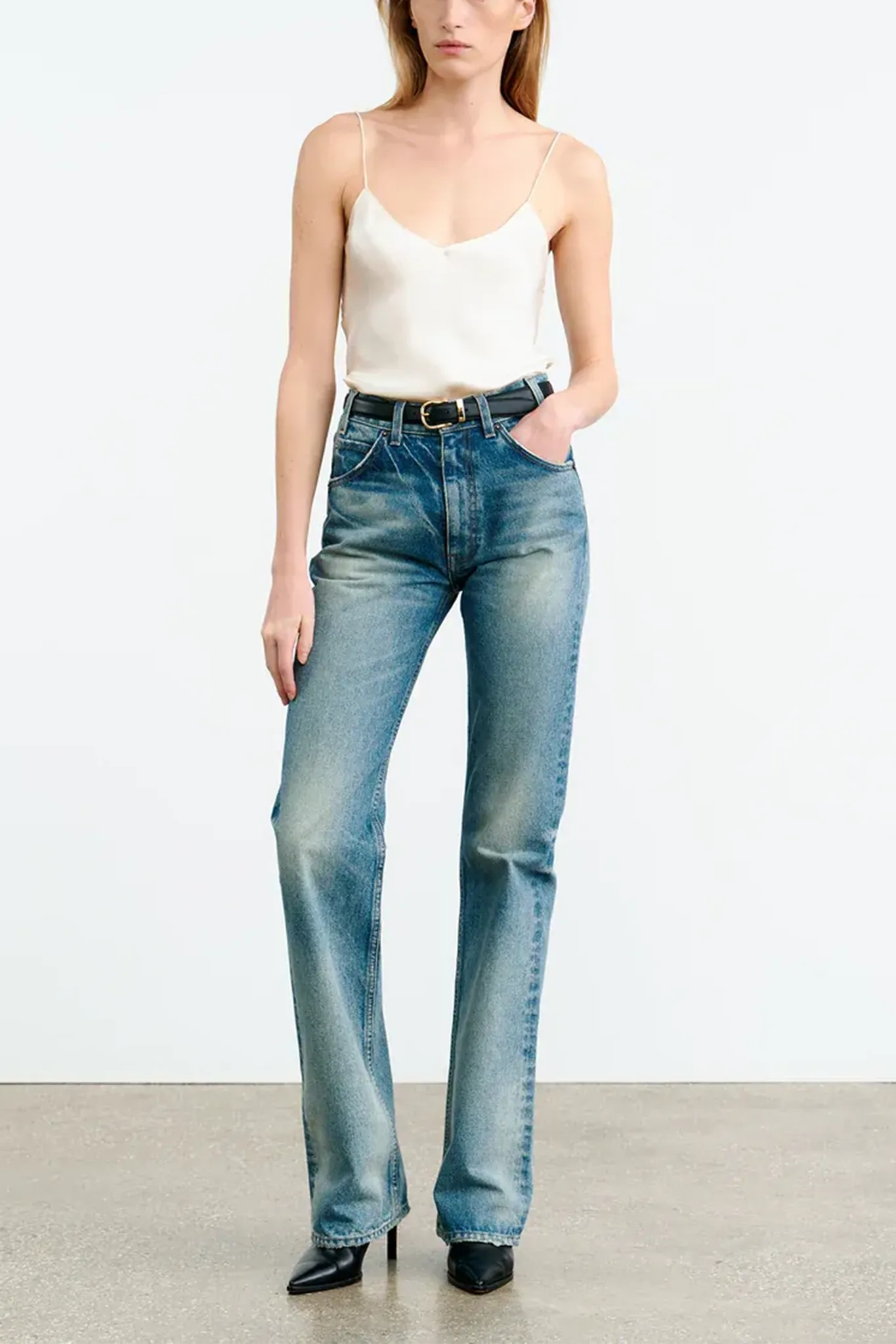 Top Isabella Cami Silk in Ivory