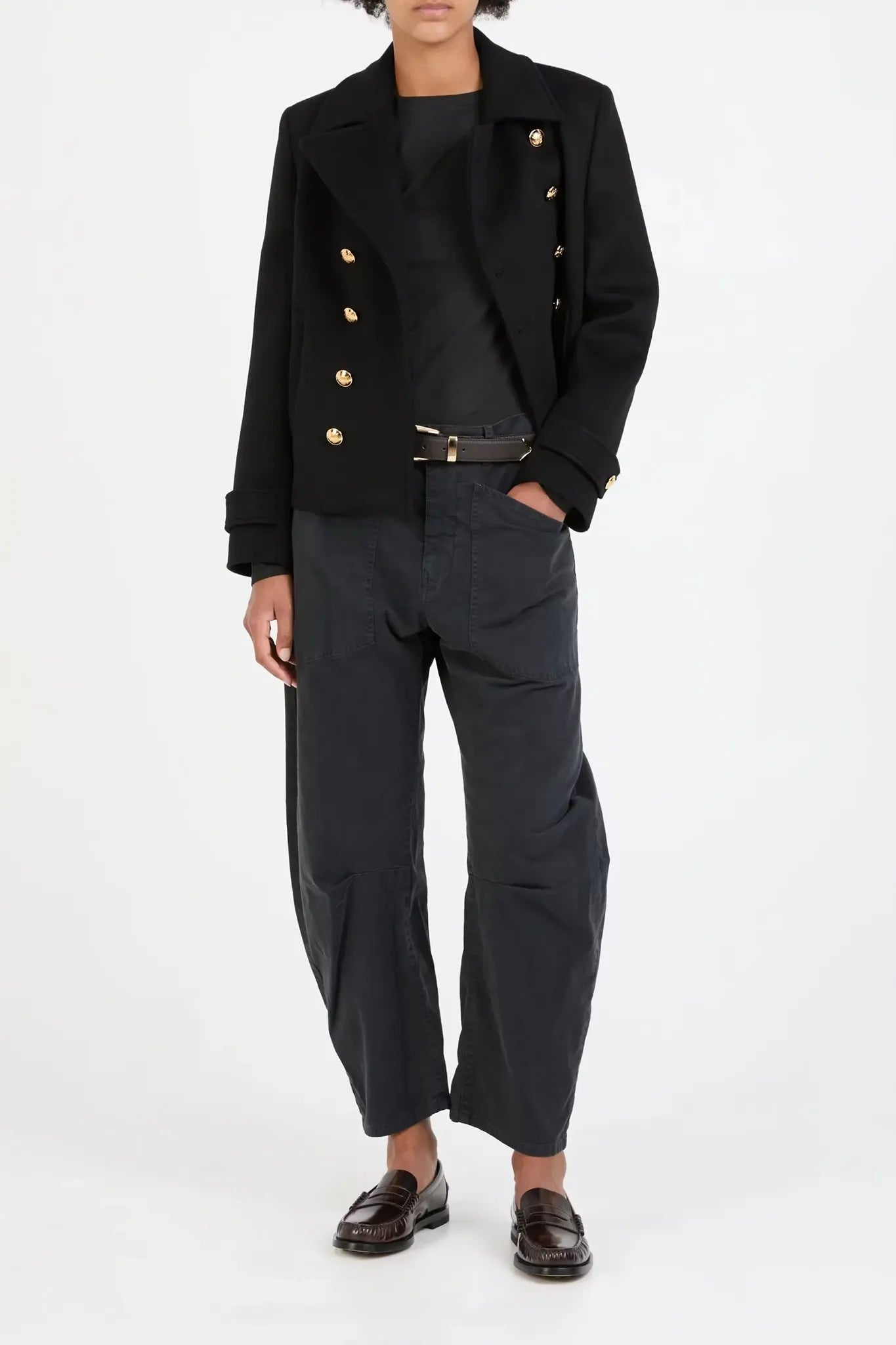 Longsleeve Shirt in Washed Black