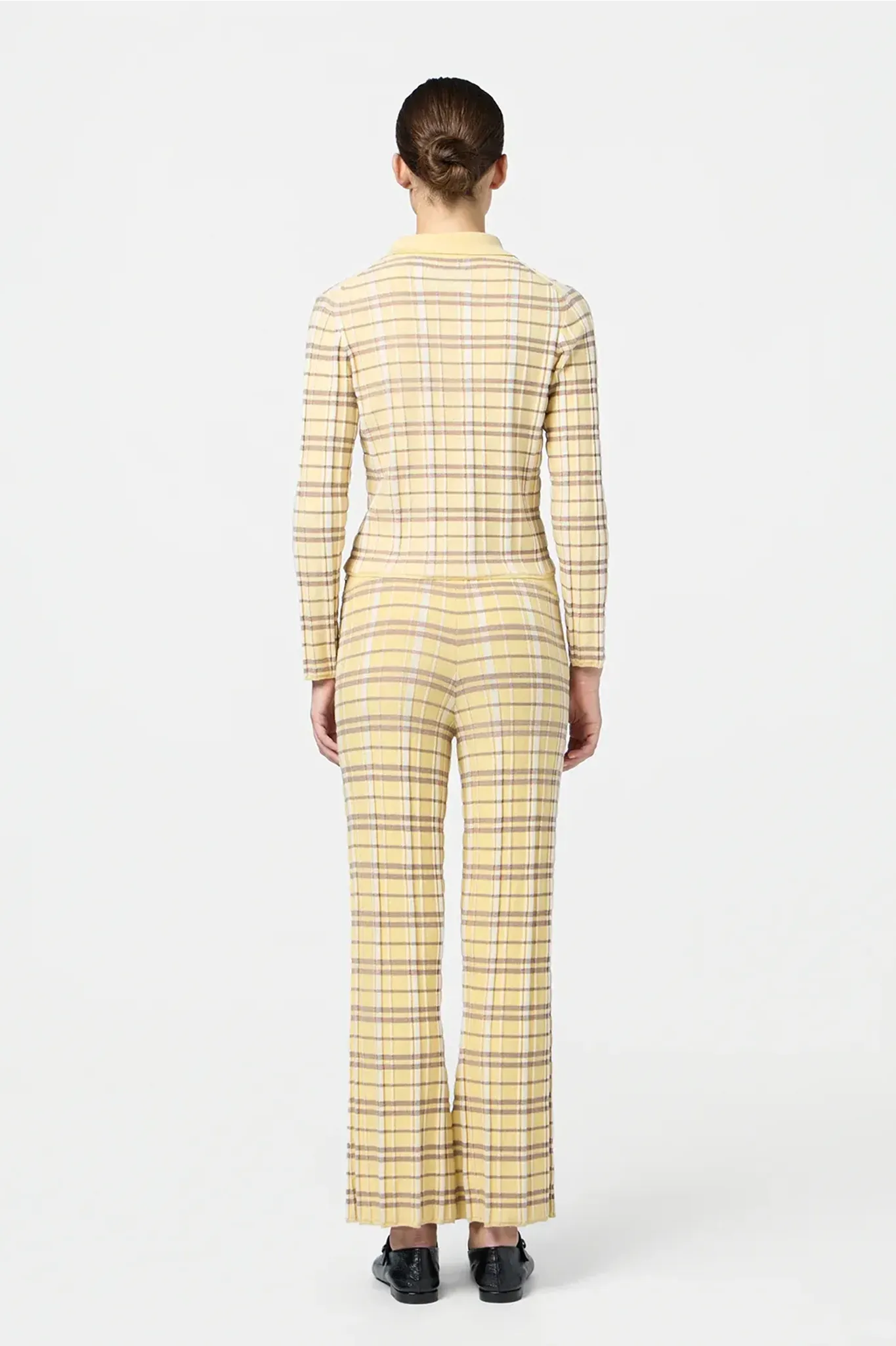 Hose Plaid Flare in Butter Combo