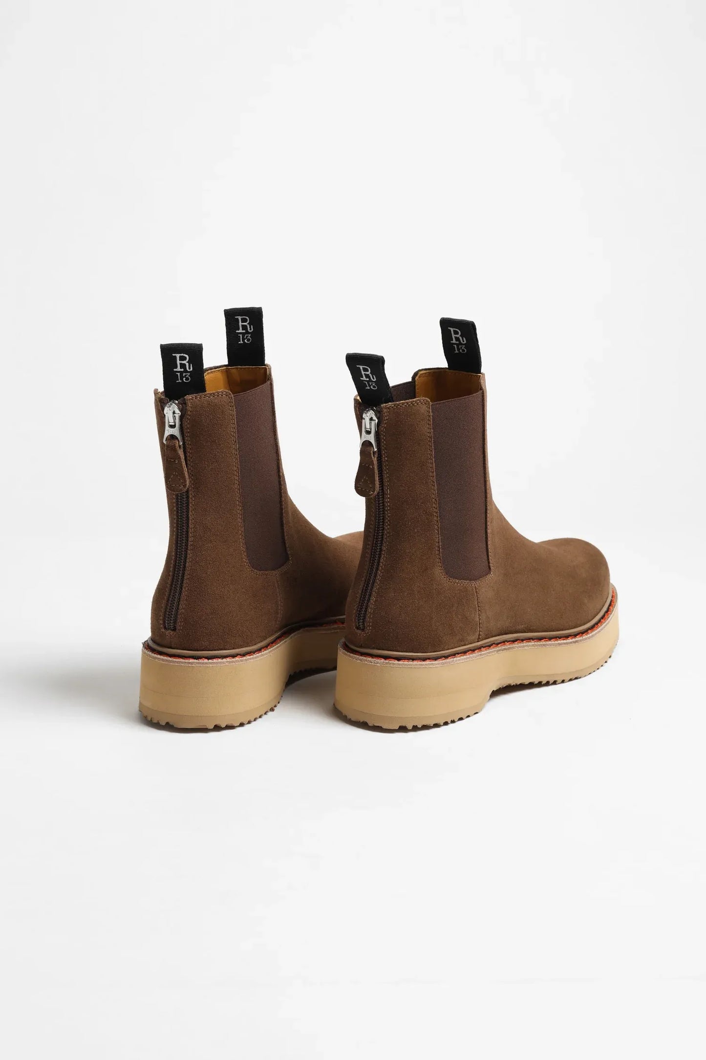 Single Stack Chelsea in Brown Suede