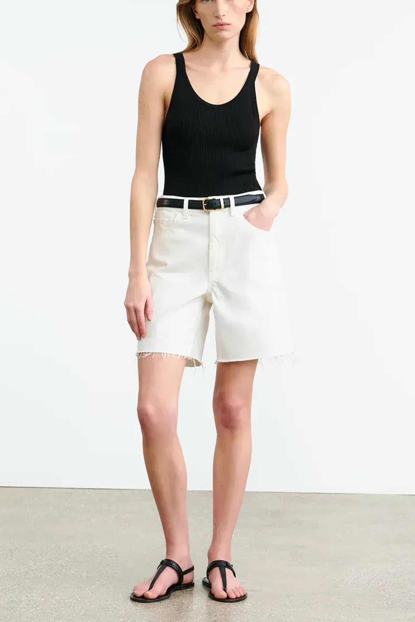 Denim Short Russel in Cream