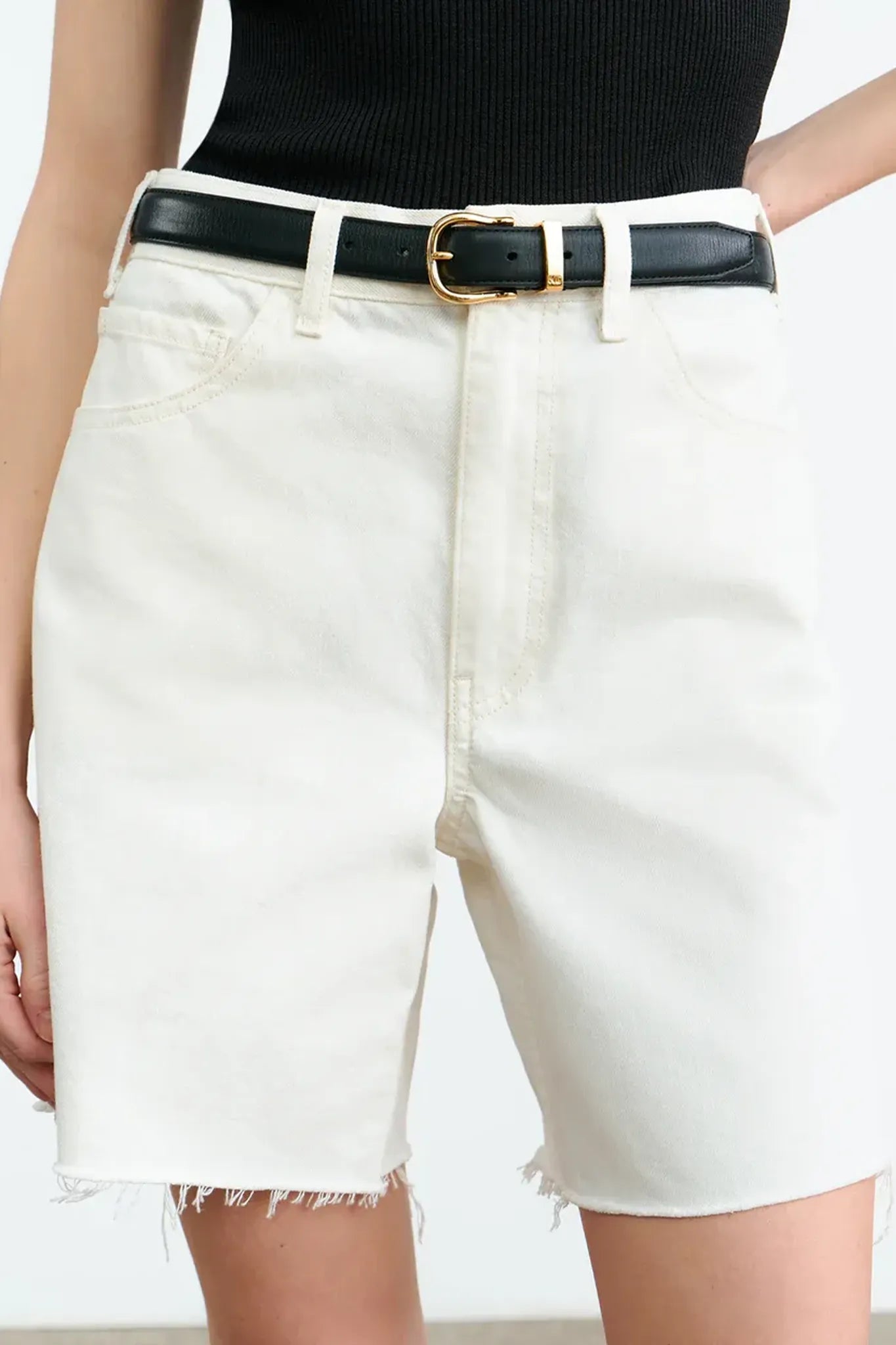 Denim Short Russel in Cream