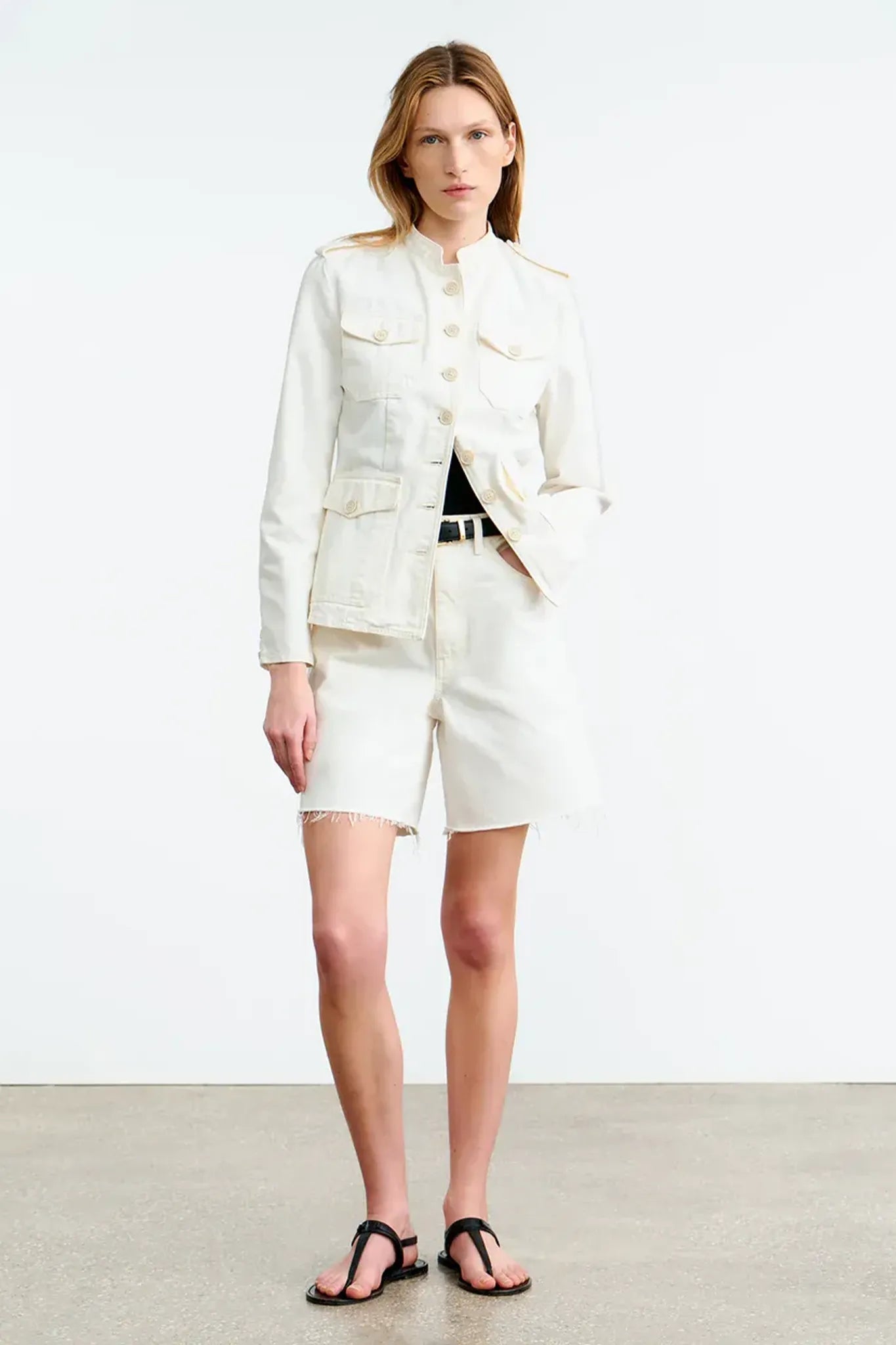 Denim Short Russel in Cream