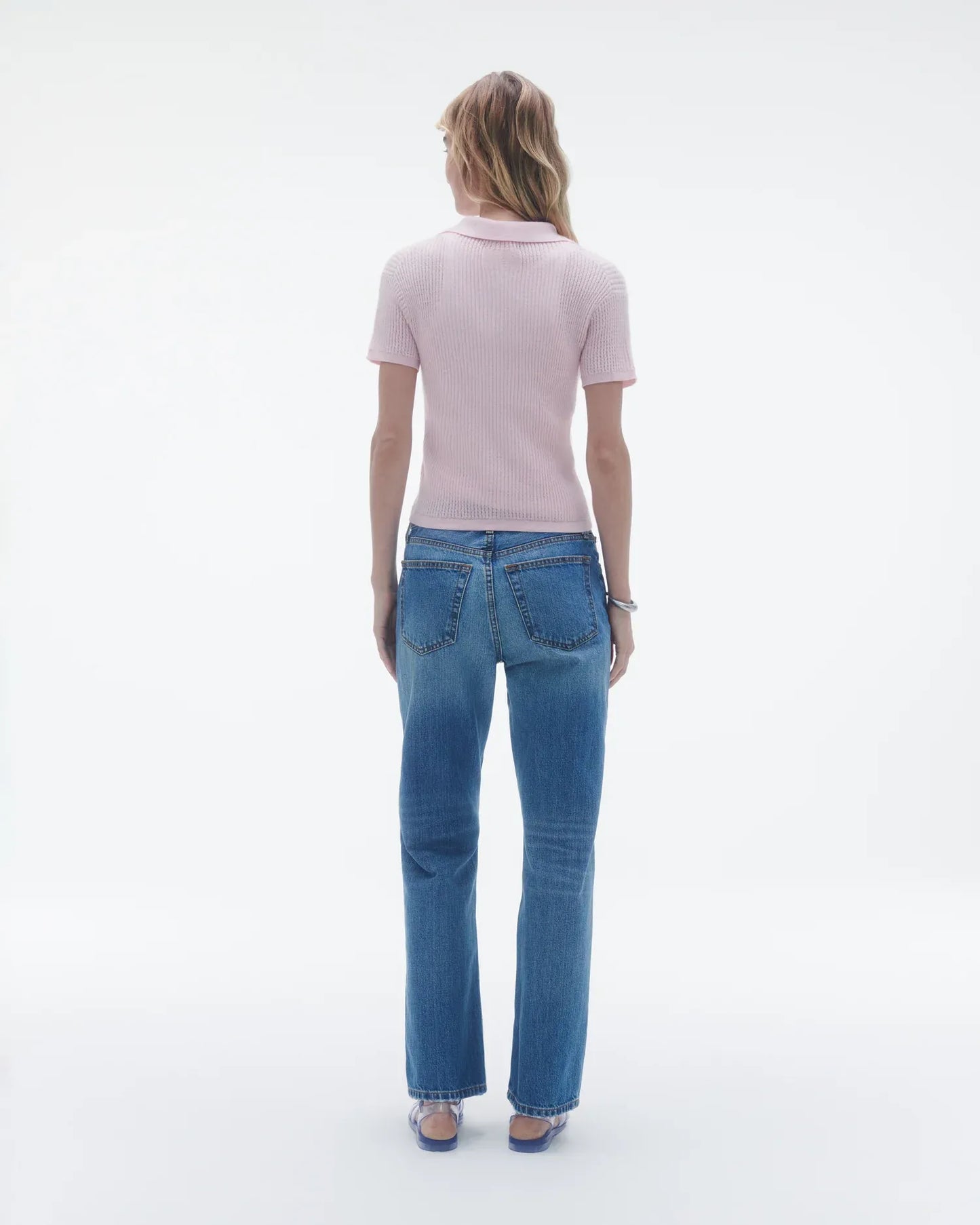 Polo Shrunken Cashmere  in Powder Pink