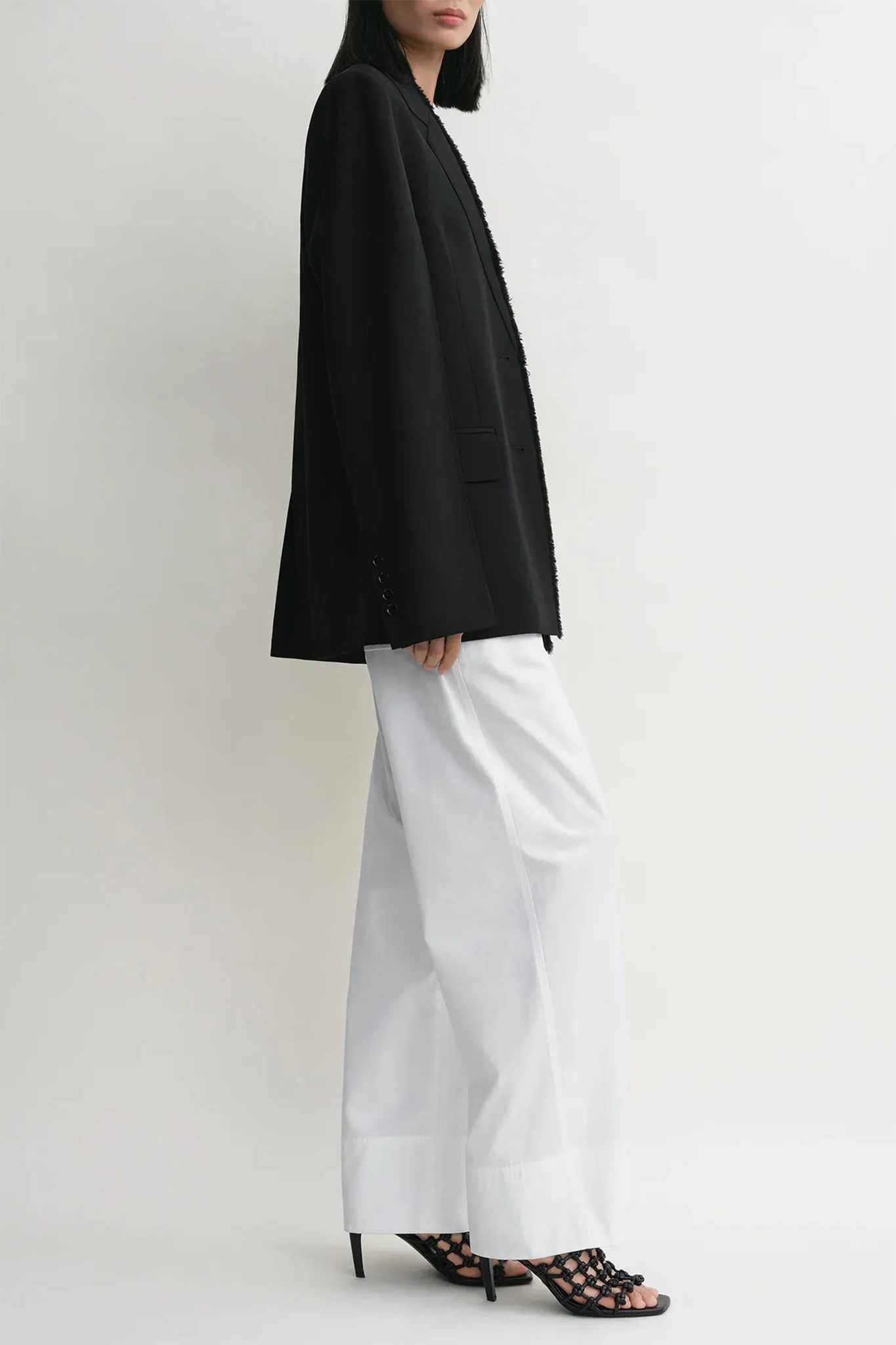 Blazer Raw Lapel in Black