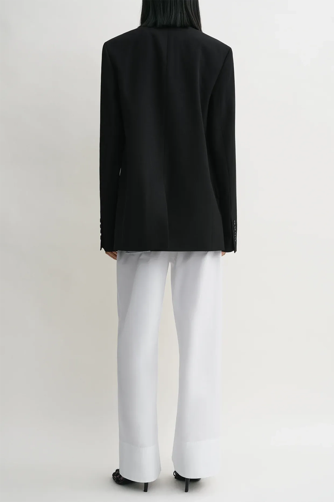 Blazer Raw Lapel in Black