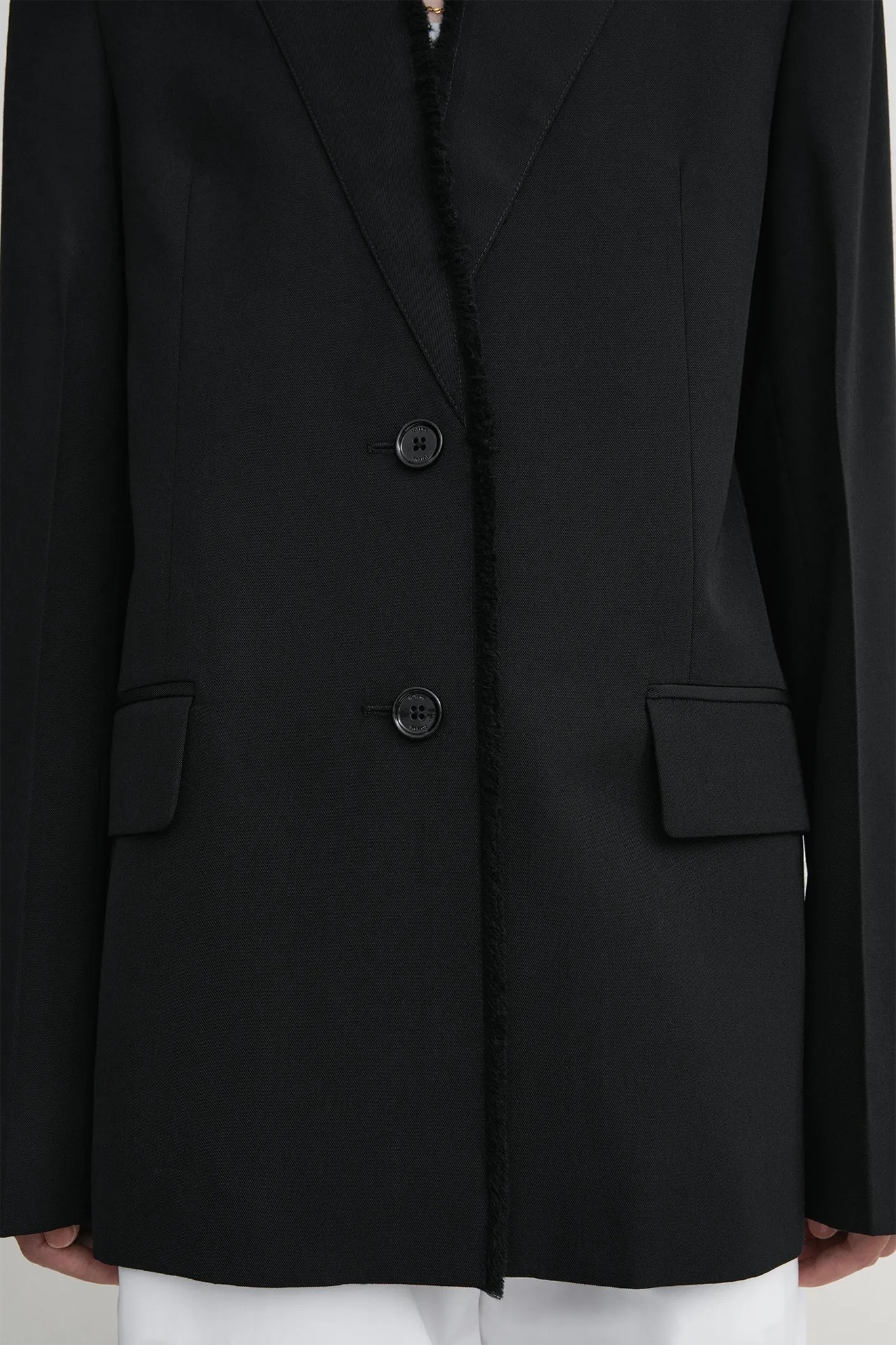 Blazer Raw Lapel in Black