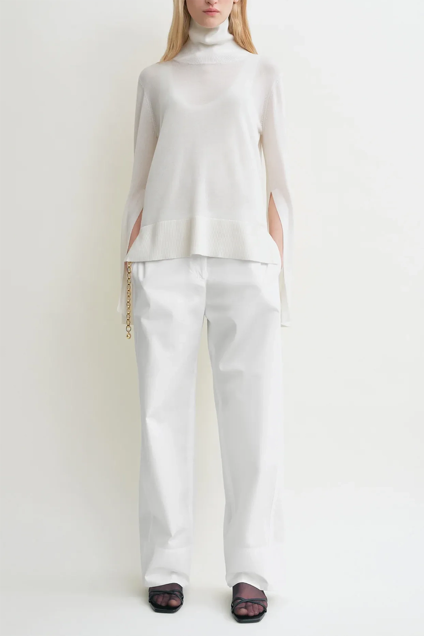 Hose Twisted Seam in White