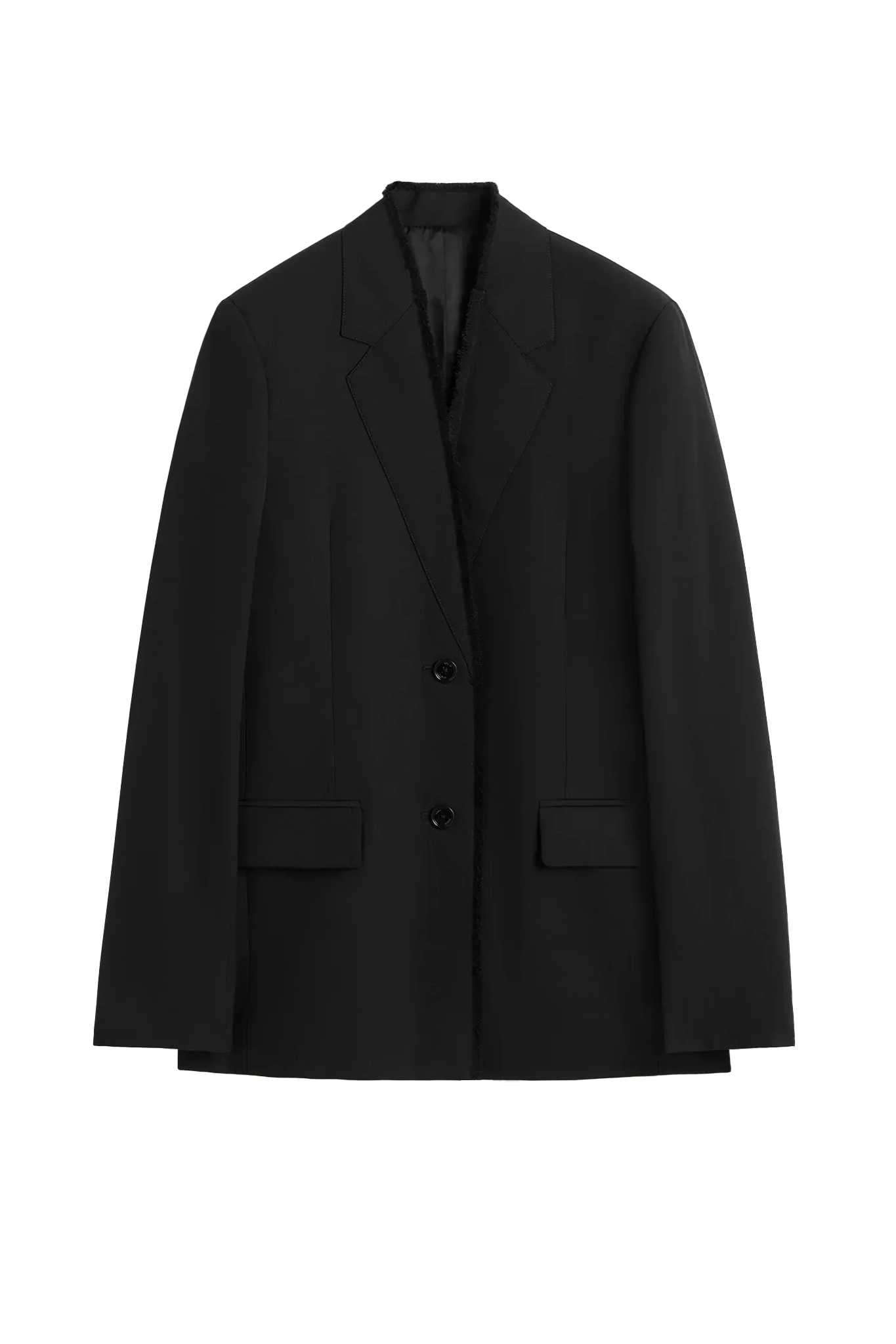 Blazer Raw Lapel in Black