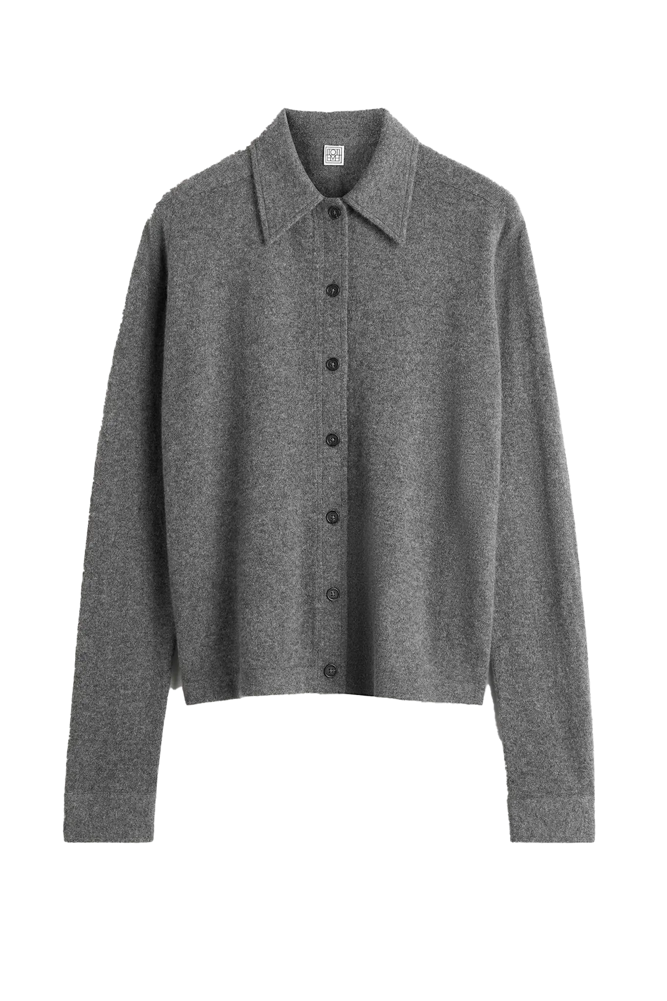 Cashmere Cardigan Raglan-Sleeve in Dark Grey Melange