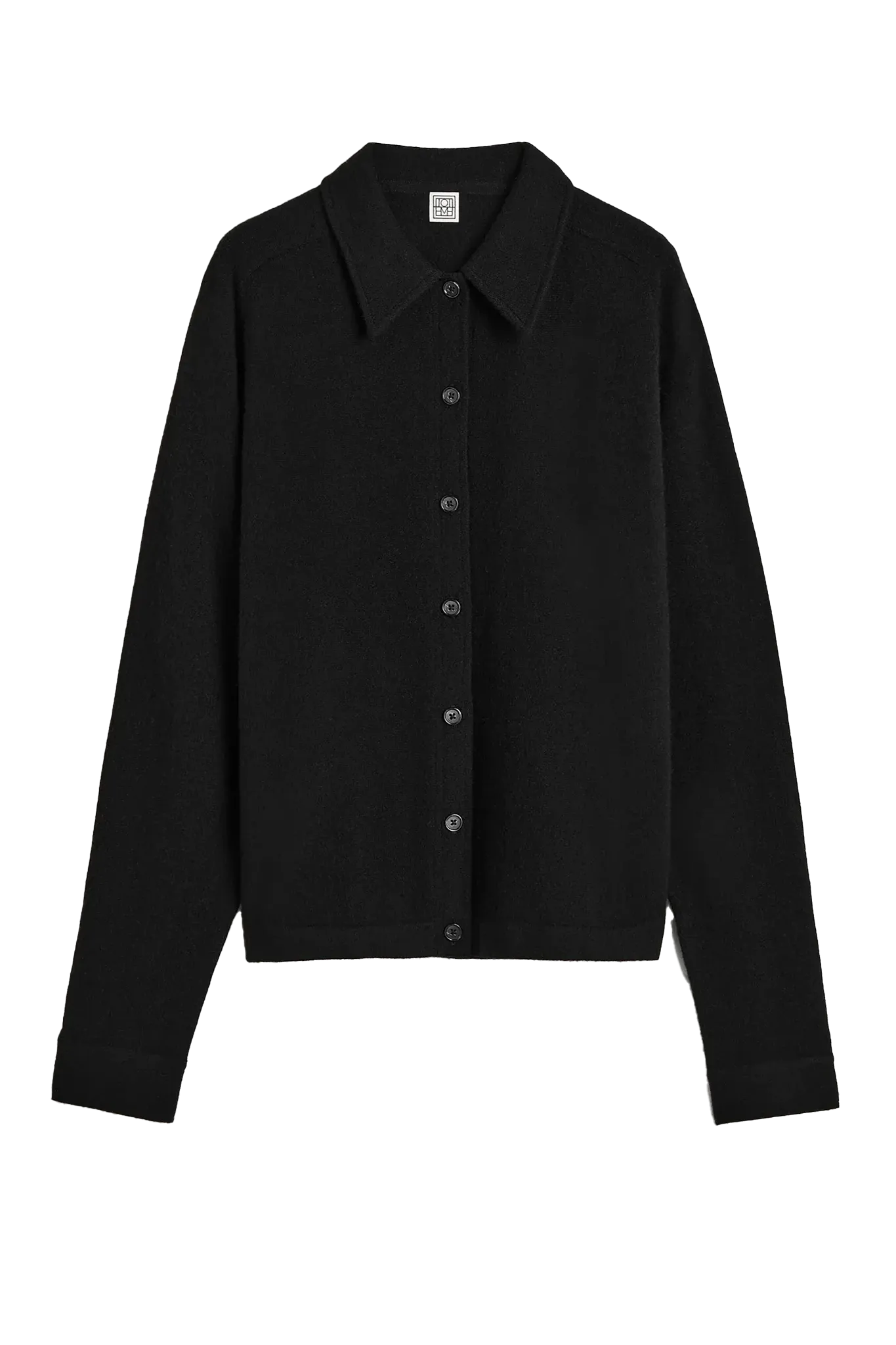 Cashmere Cardigan Raglan-Sleeve in Black