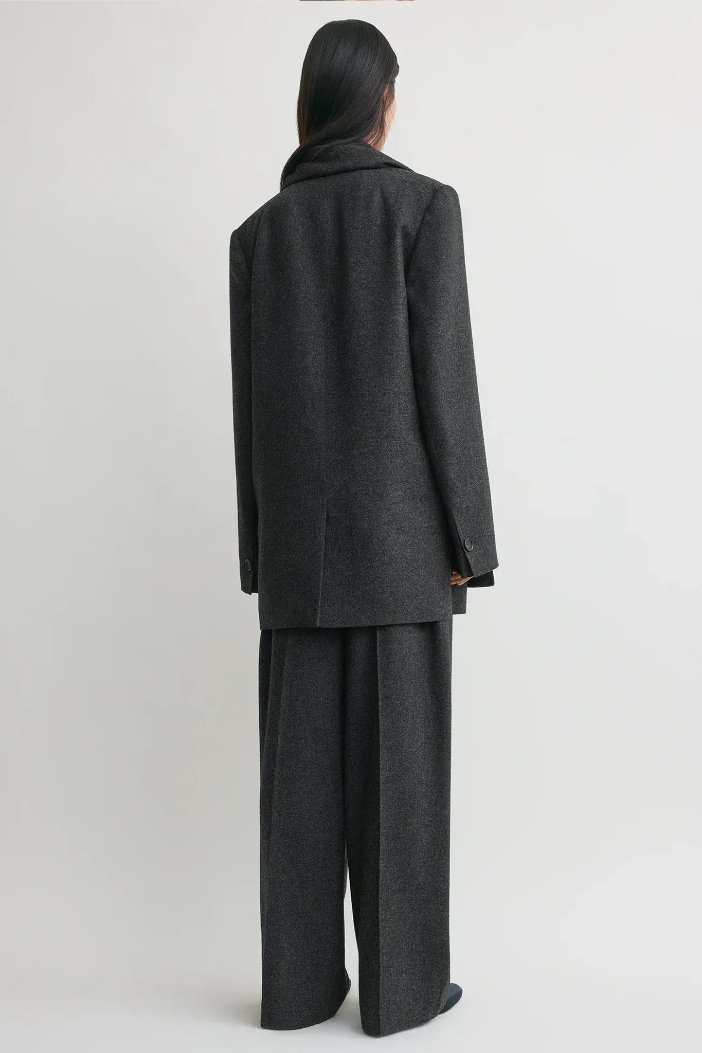 Blazer Scarf in Charcoal Melange