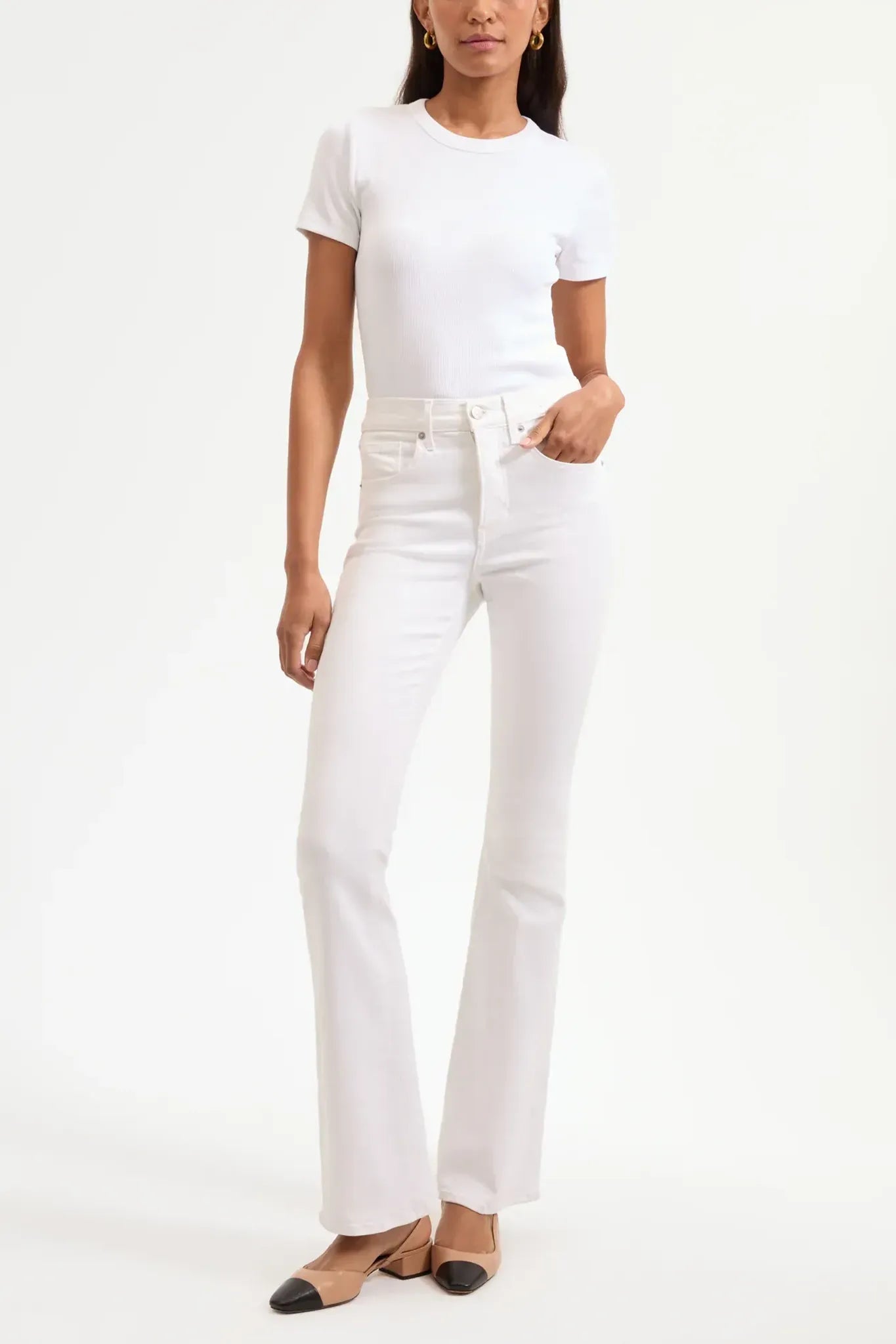 Jeans Beverly Skinny Flare in White