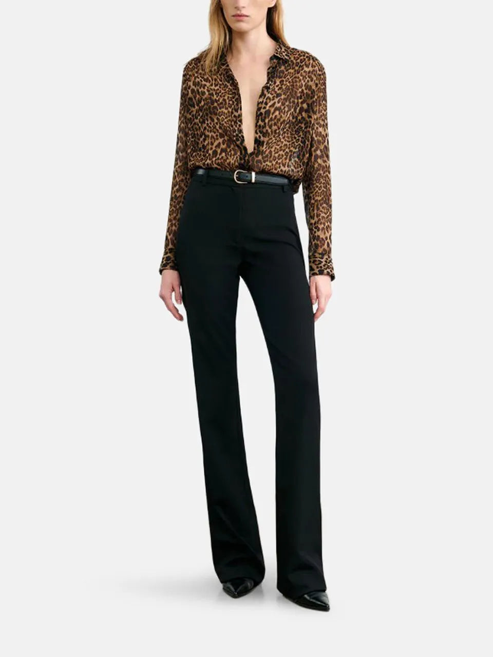 Bluse Gaia Slim in Vintage Leopard Print
