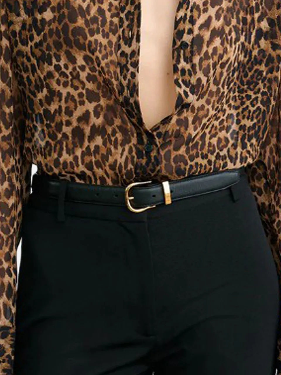 Bluse Gaia Slim in Vintage Leopard Print