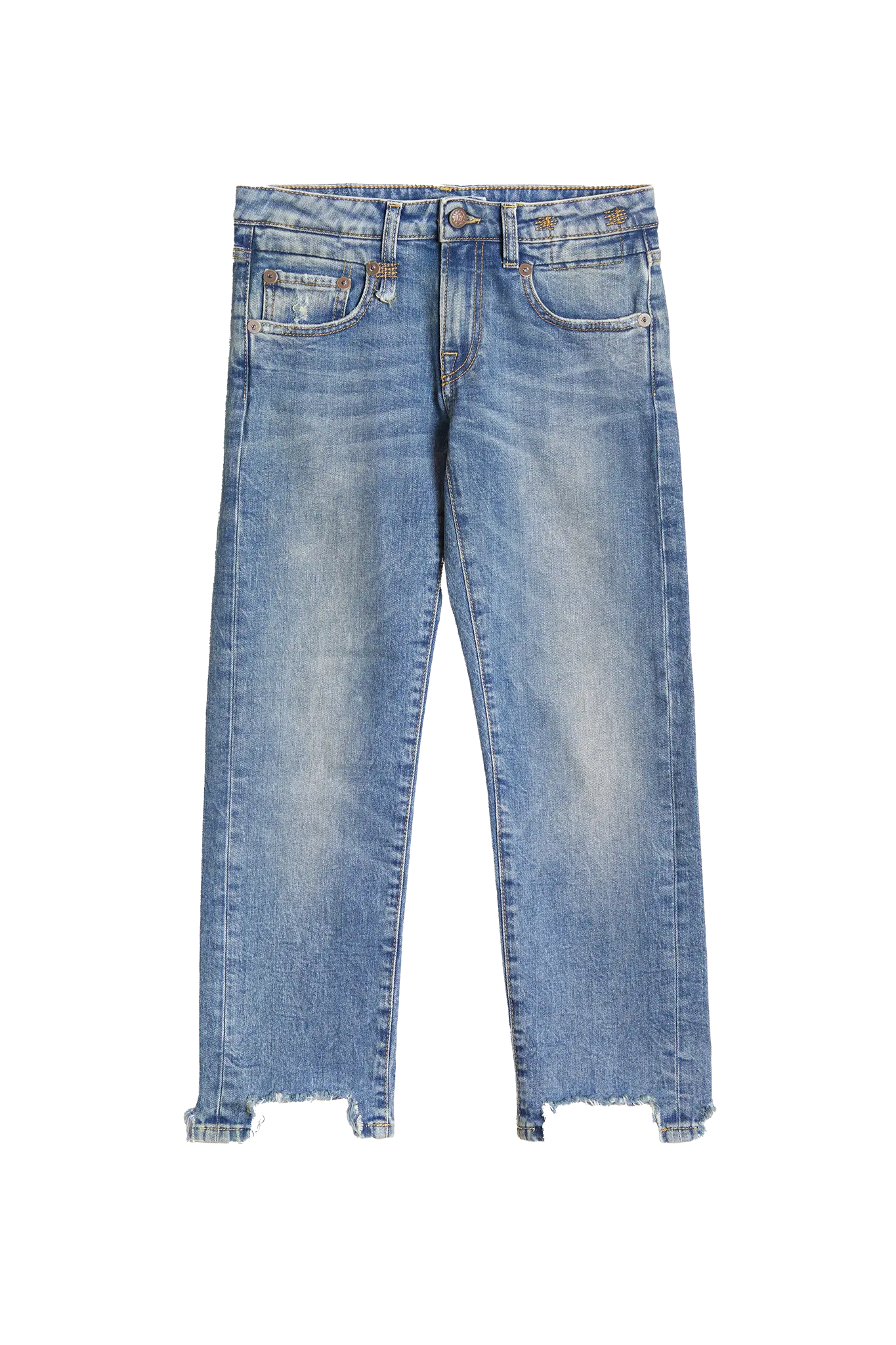 Jeans Boy Straight W Rips In Jasper