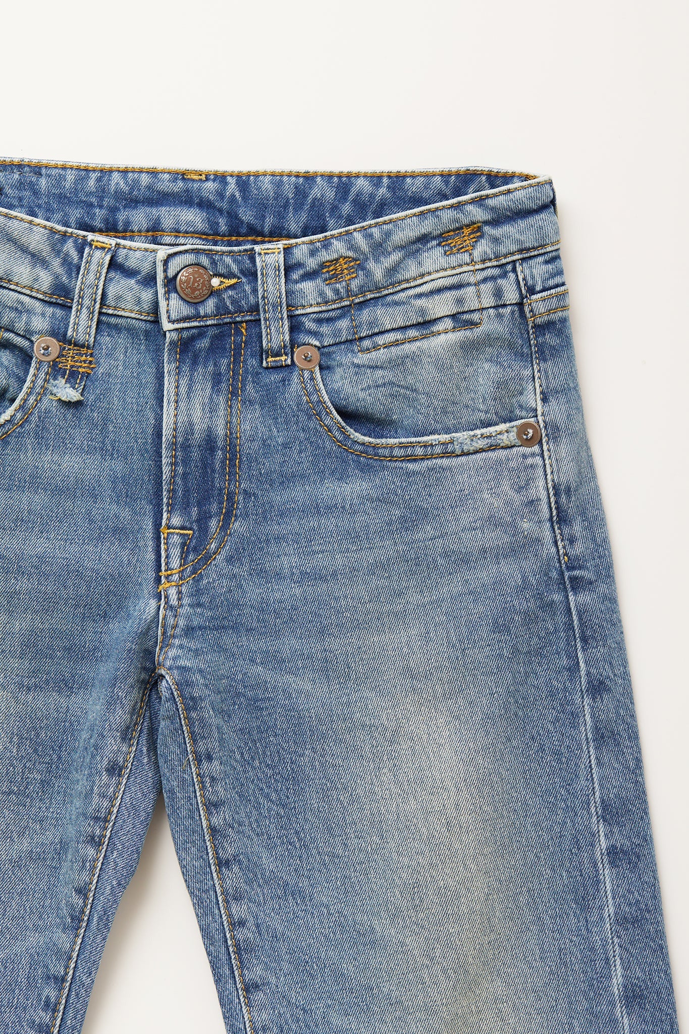 Jeans Boy Straight W Rips In Jasper