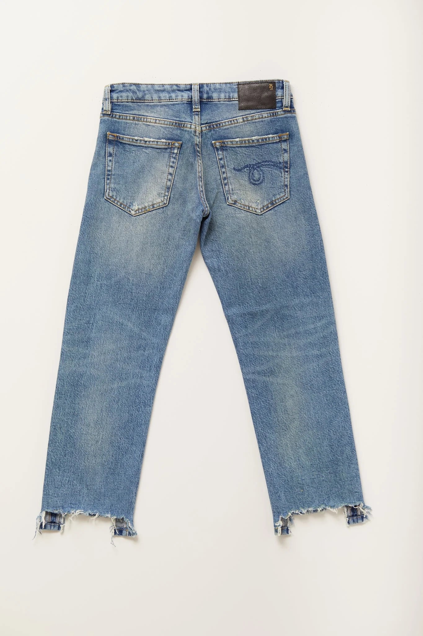 Jeans Boy Straight W Rips In Jasper