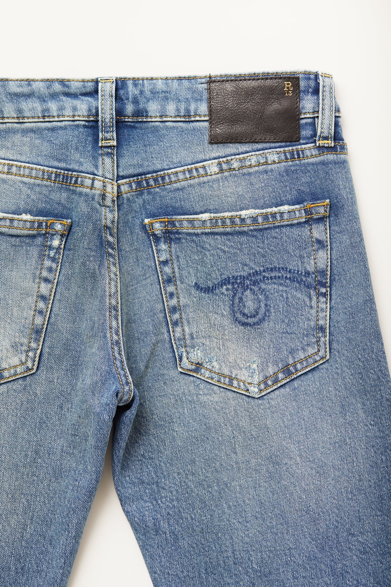 Jeans Boy Straight W Rips In Jasper