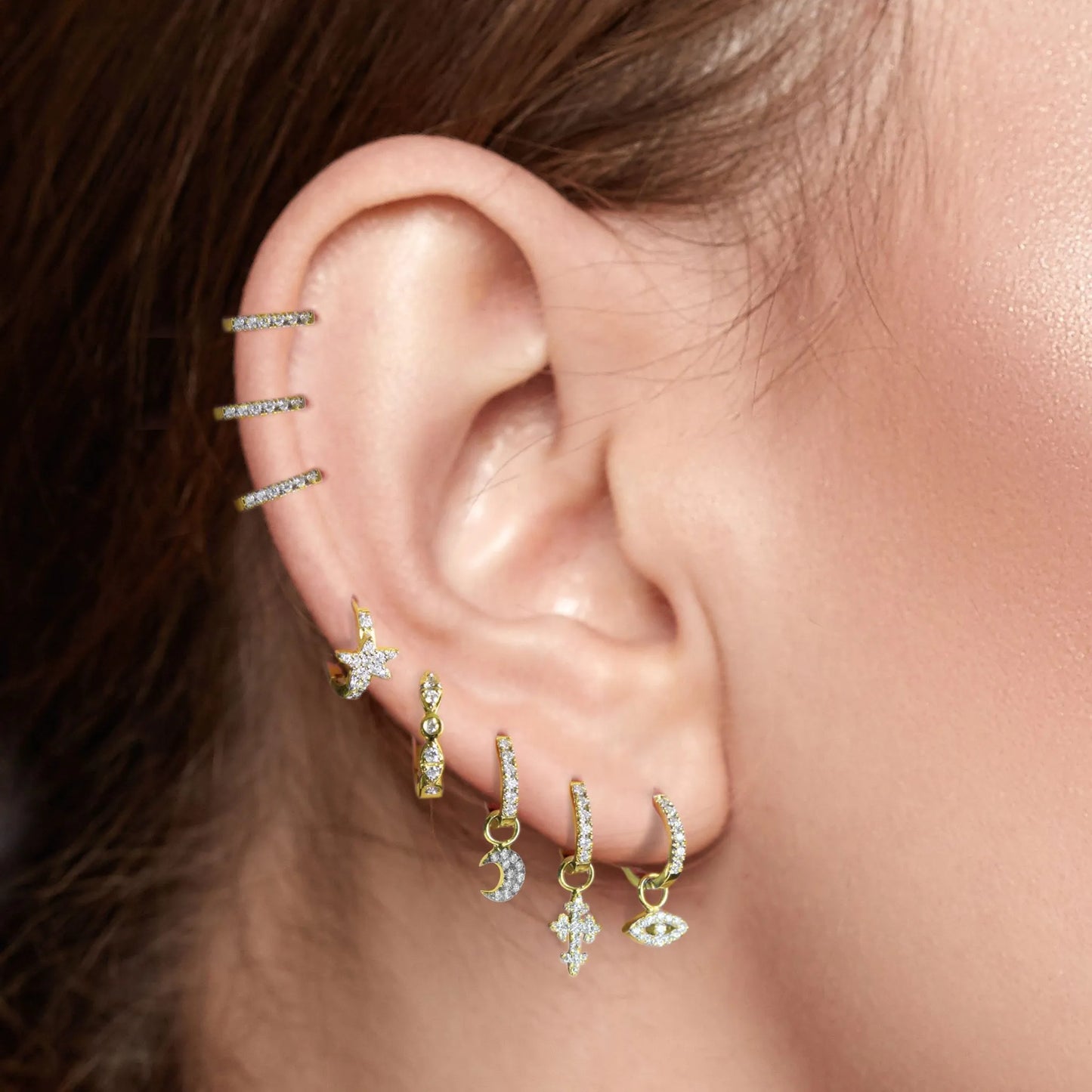 Ohrstecker "Fleur de Lys" 18K Gold