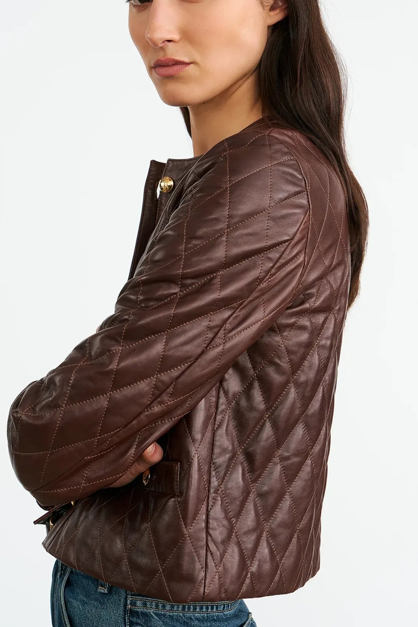Lederjacke Amy in Bordeaux