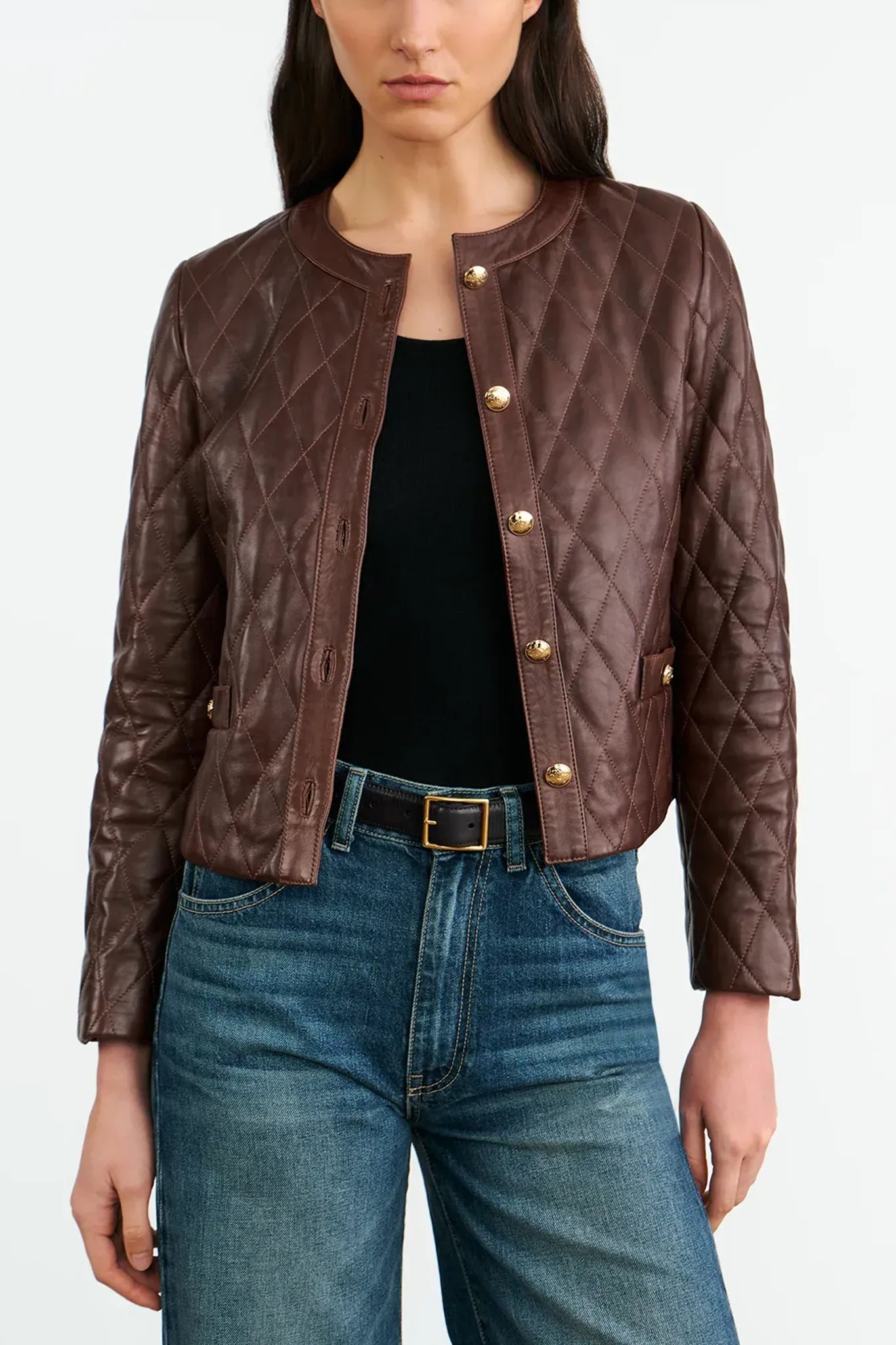 Lederjacke Amy in Bordeaux