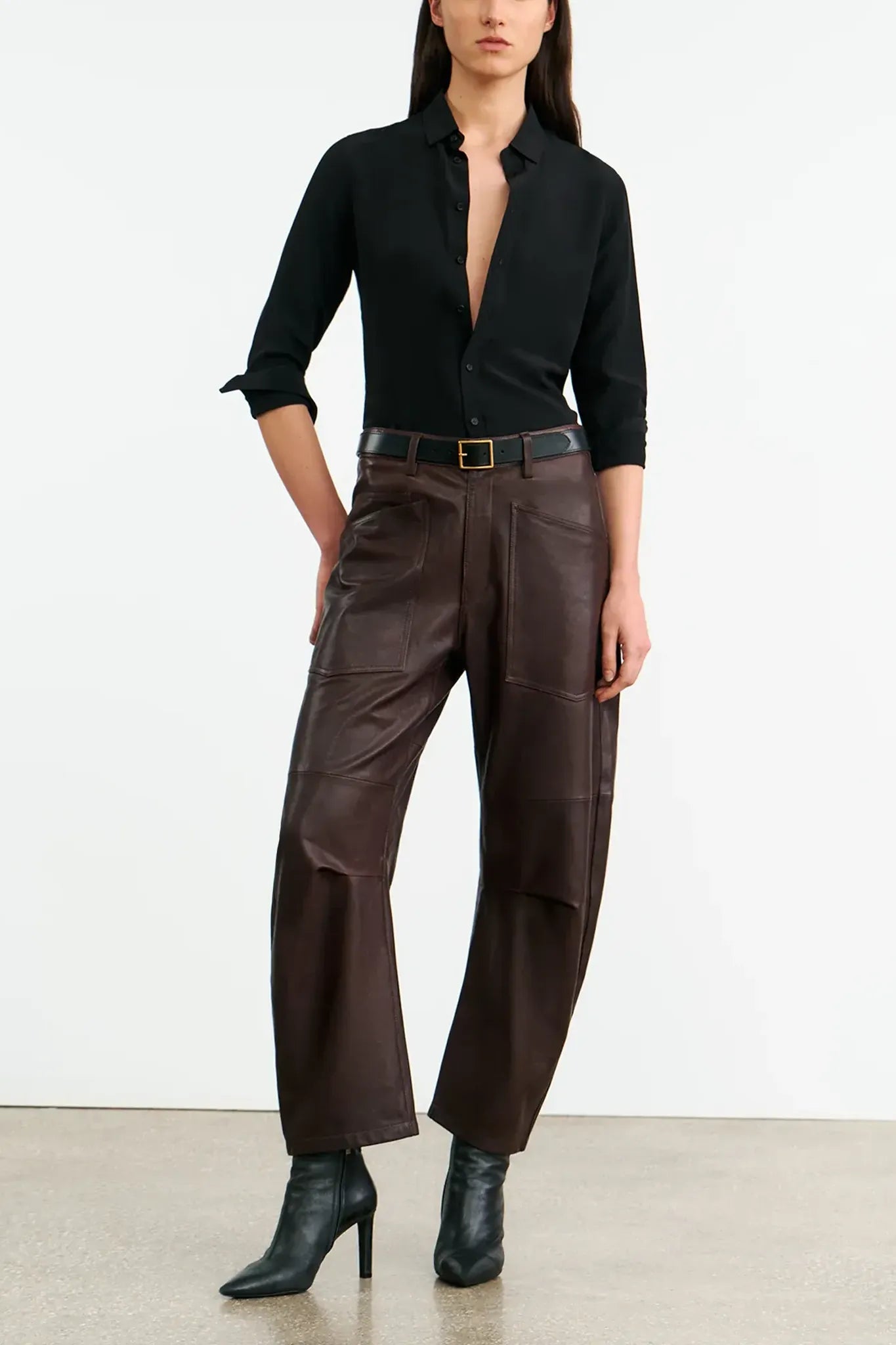 Lederhose Shon in Dark Brown