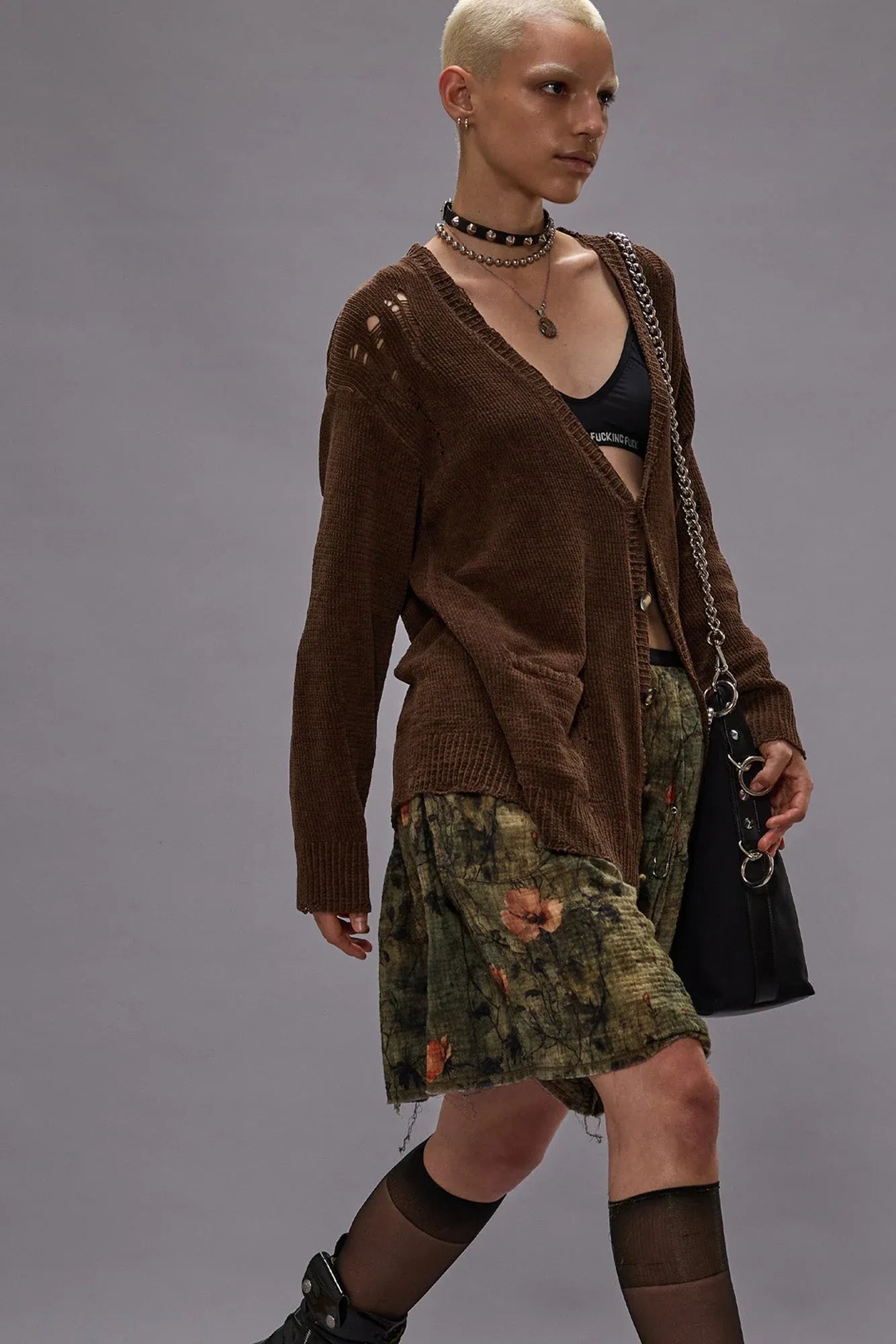 Cardigan Boyfriend in Brown