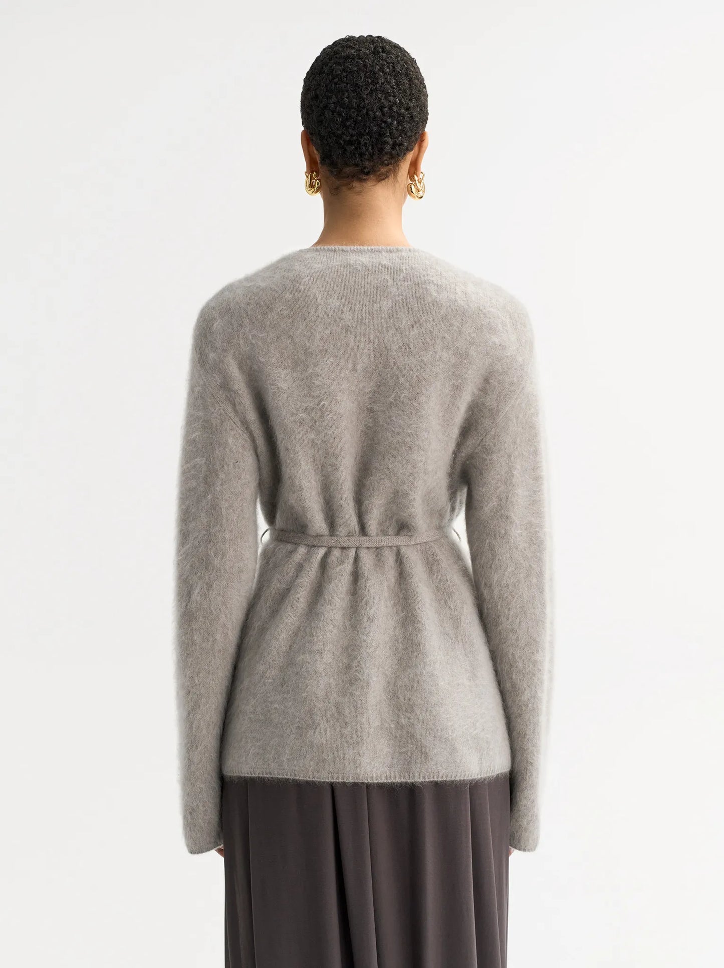 Cardigan Brushed in Greige