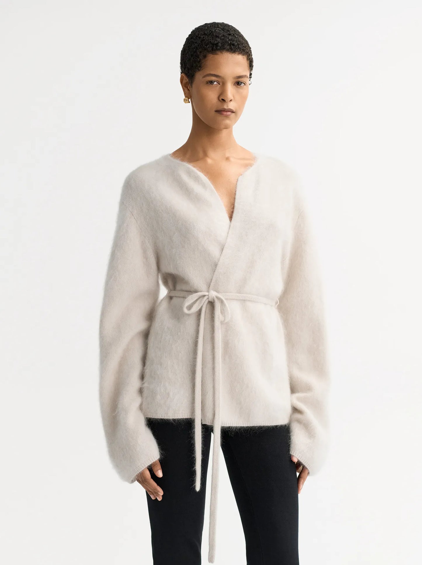 Cardigan Brushed in Chalk