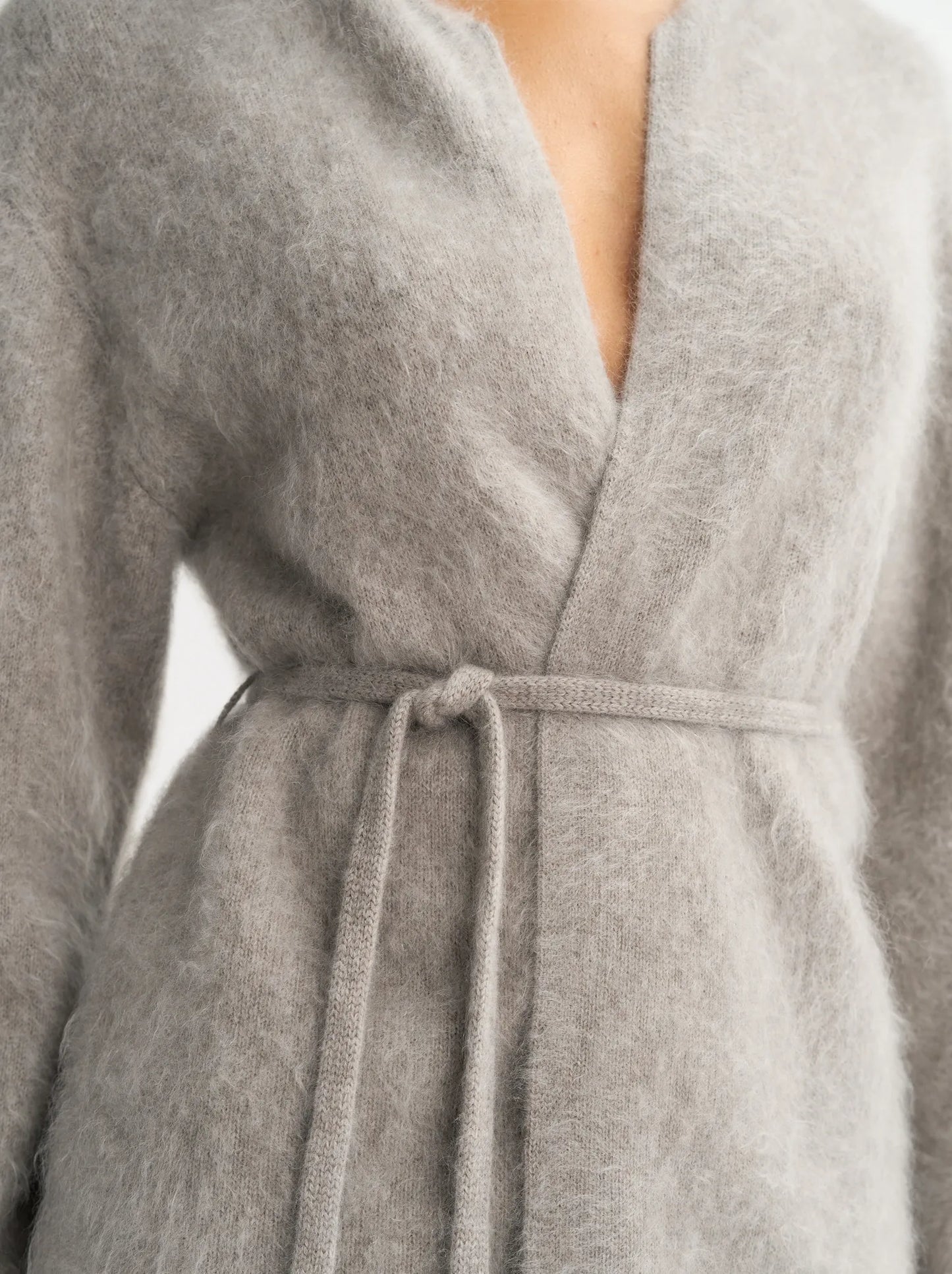 Cardigan Brushed in Greige